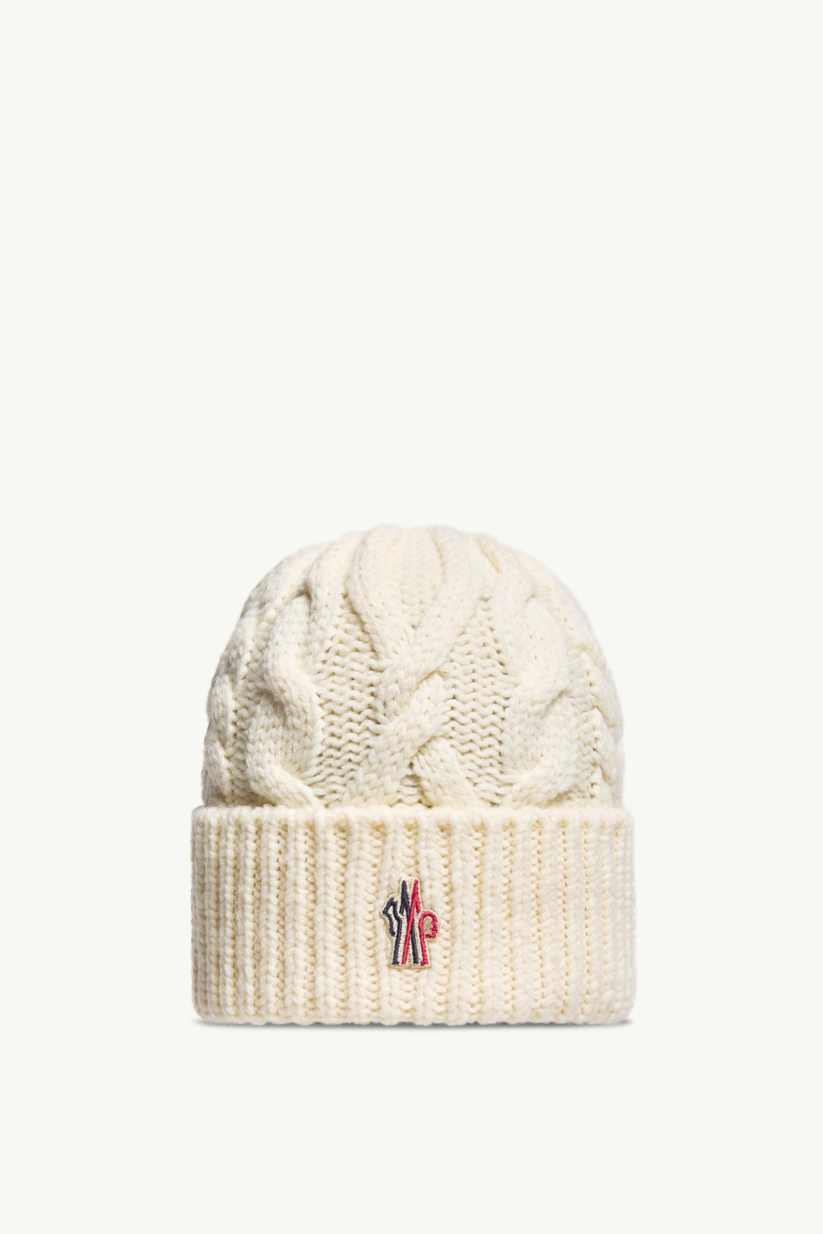 Cappello in misto lana con lavorazione a treccia Donna Bianco Moncler, 1 of 0