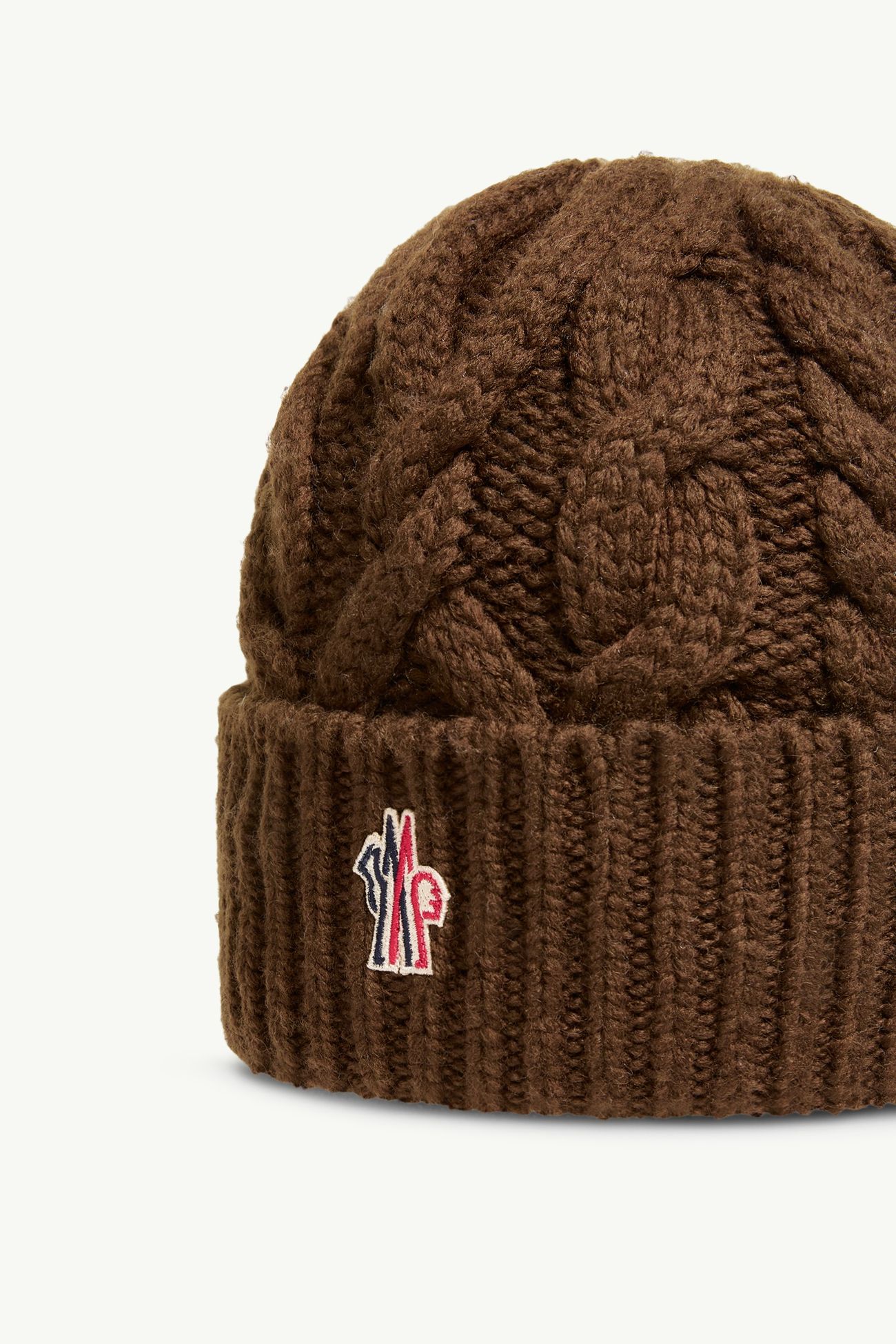 Cappello in misto lana con lavorazione a treccia Donna Marrone Moncler 2