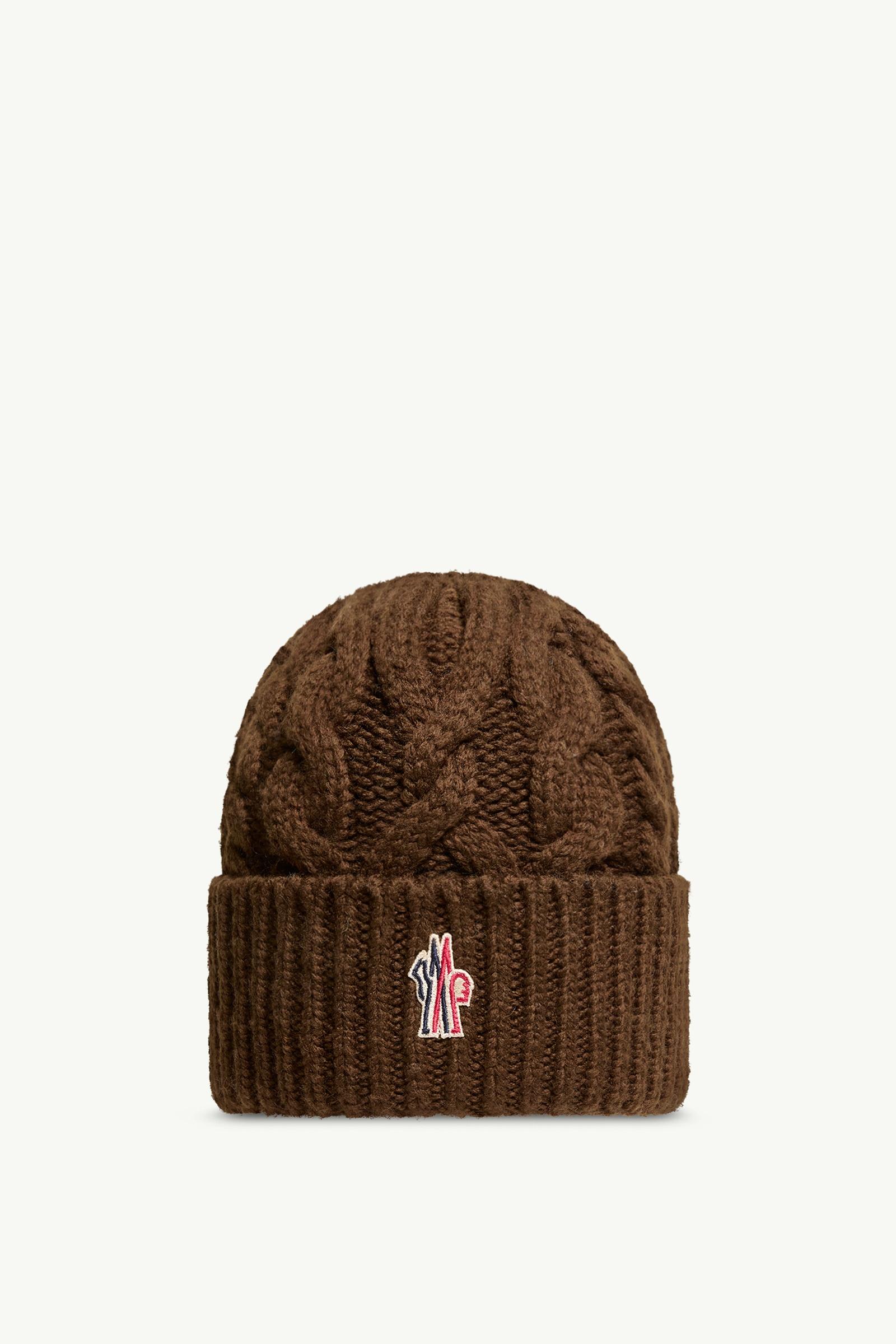 Cappello in misto lana con lavorazione a treccia Donna Marrone Moncler, 1 of 0