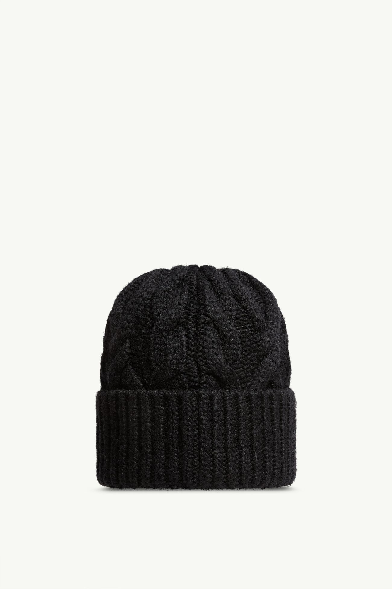 Cappello in misto lana con lavorazione a treccia Donna Nero Moncler 3