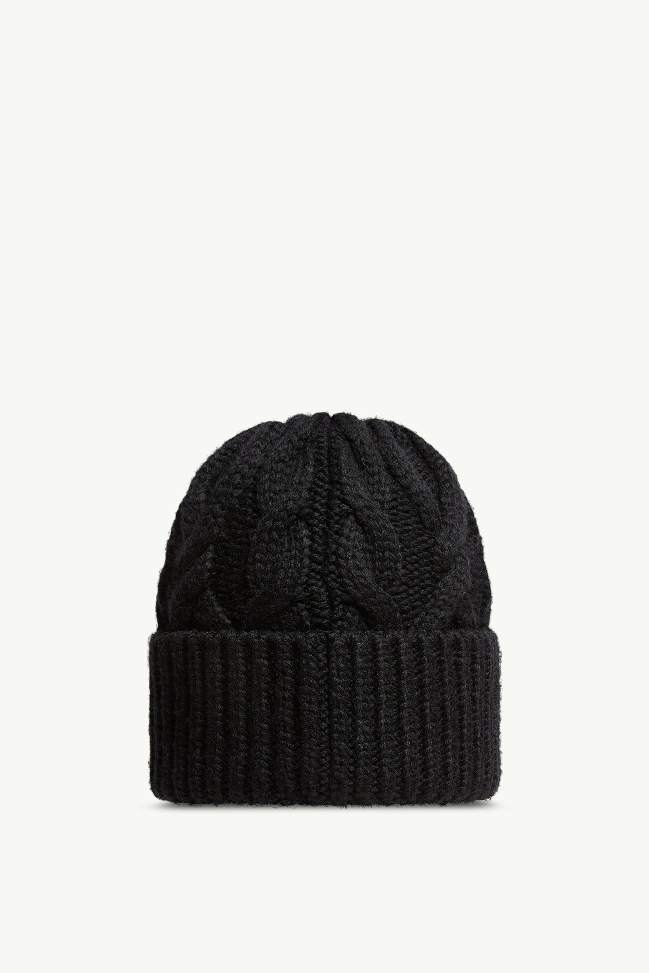 Cappello in misto lana con lavorazione a treccia Donna Nero Moncler 3
