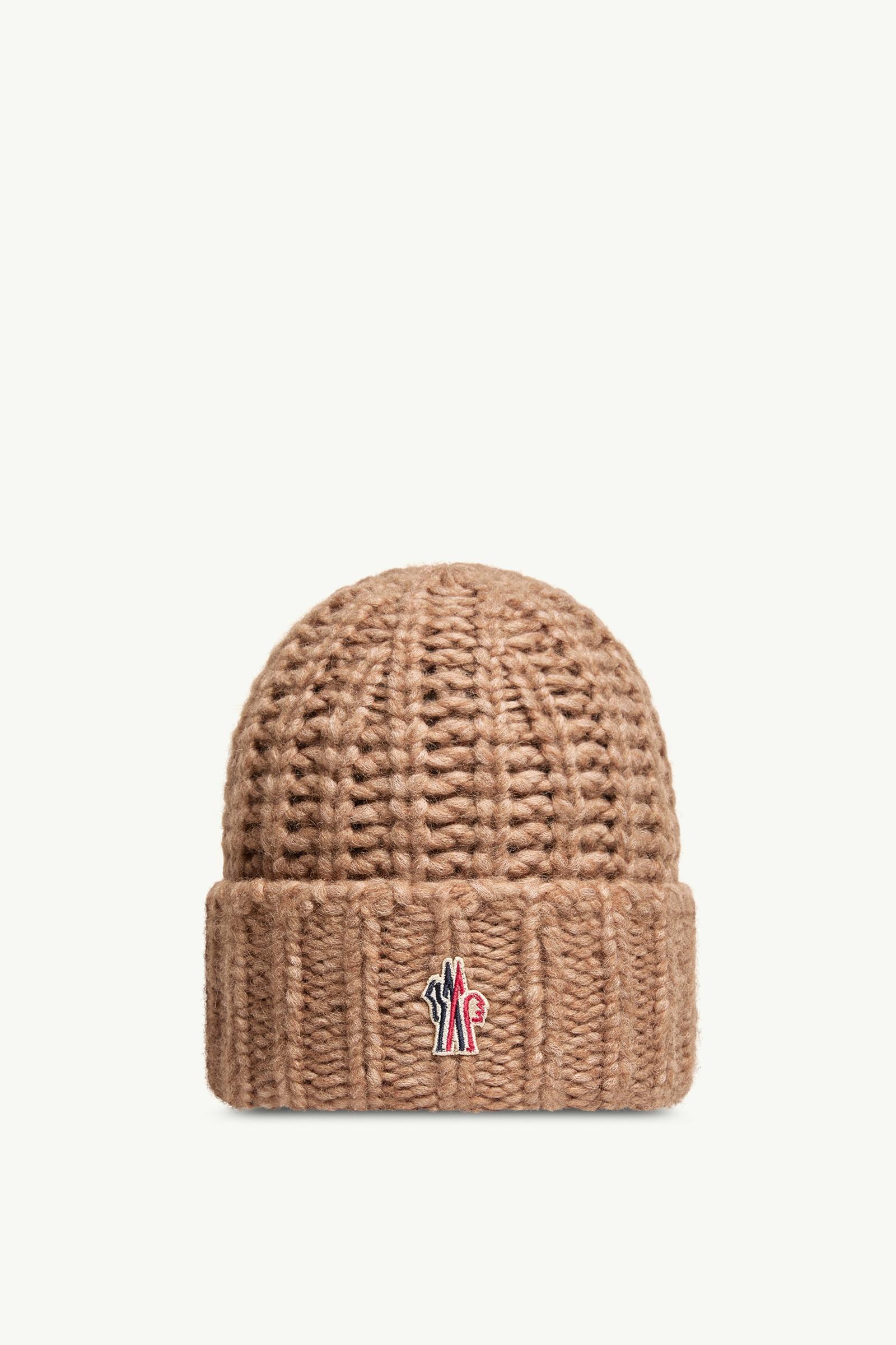 羊駝毛混紡羅紋冷帽 女士 駱駝米色 Moncler, 1 of 0