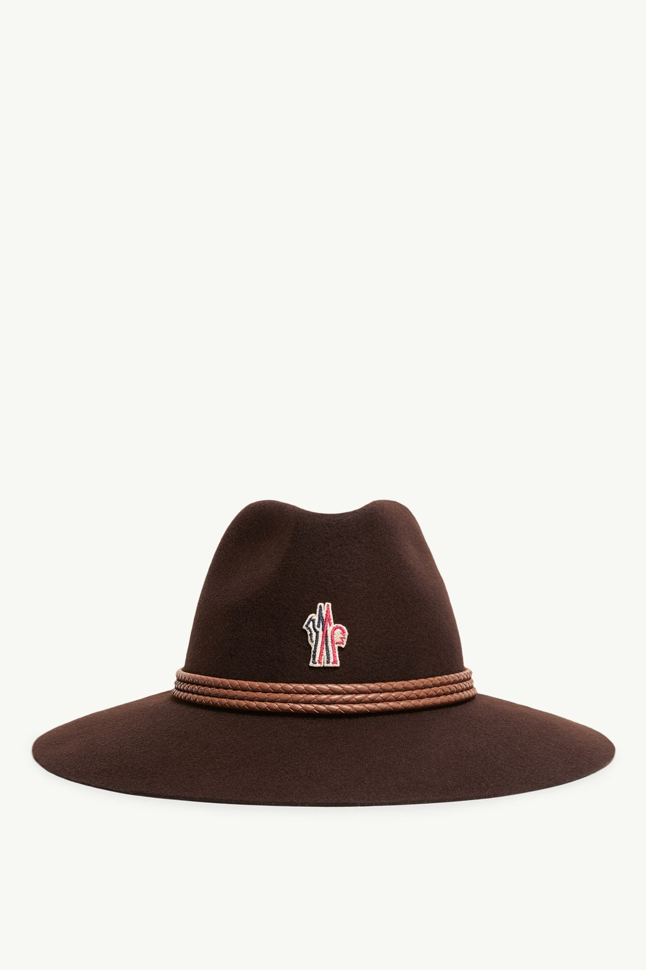 Cappello a tesa larga in lana Donna Marrone Moncler 0