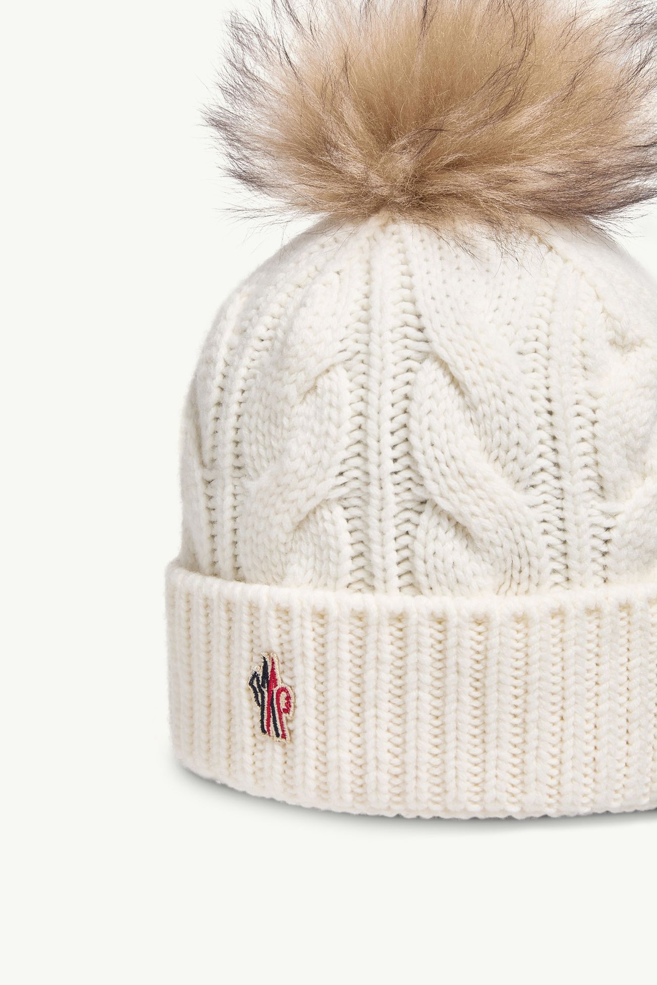 Berretto in misto lana con pompon Donna Bianco Moncler 2