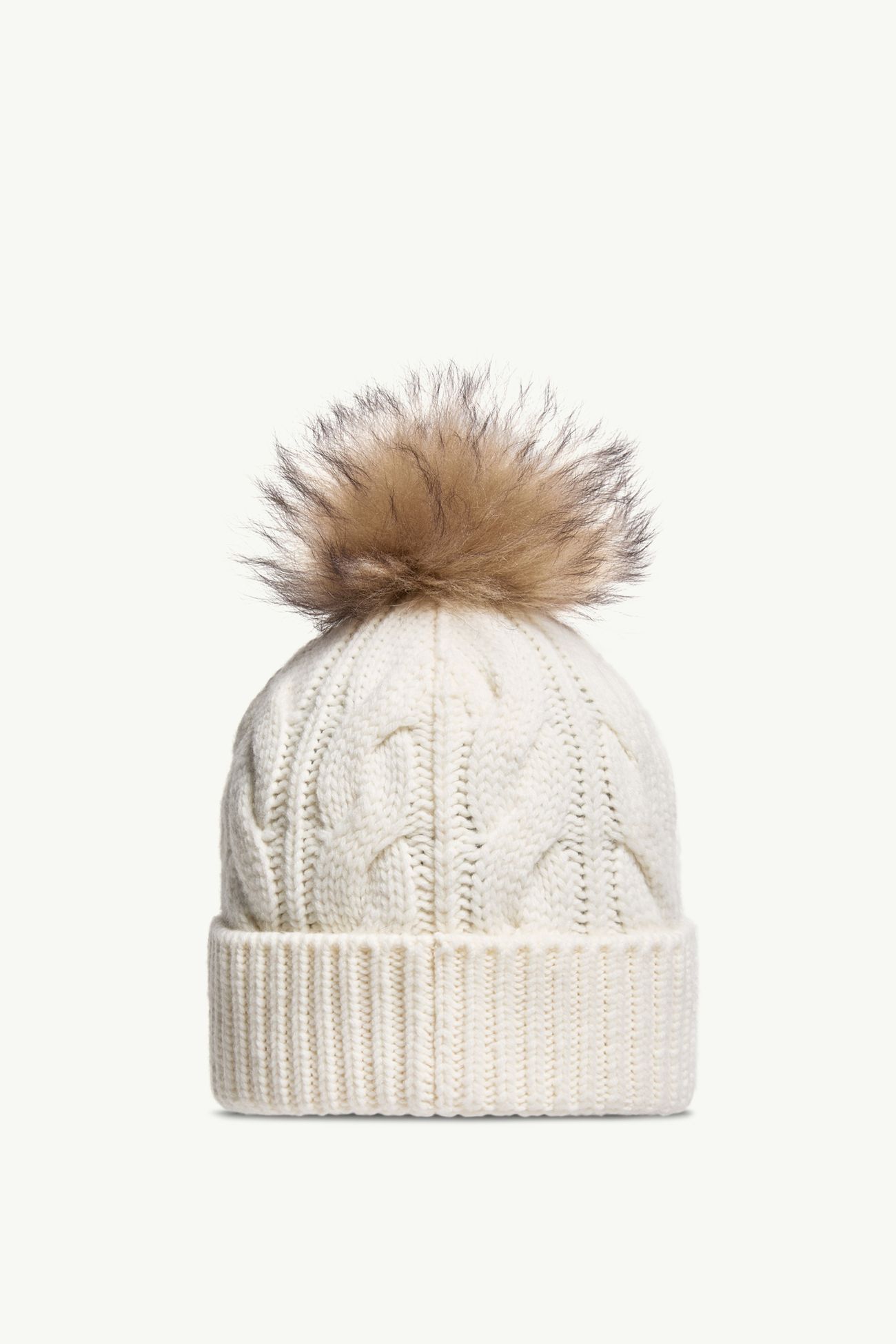 Berretto in misto lana con pompon Donna Bianco Moncler 3