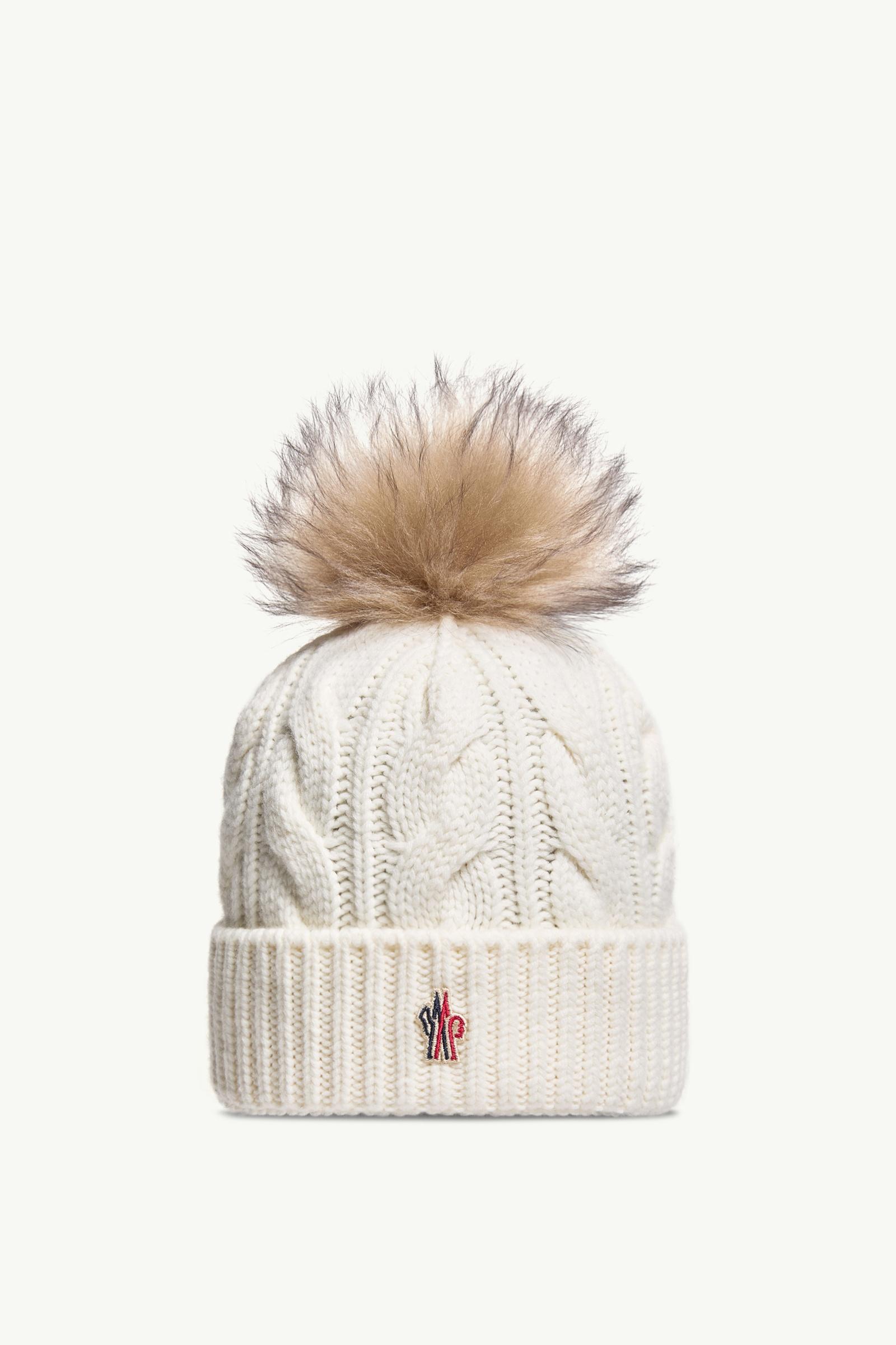 Berretto in misto lana con pompon Donna Bianco Moncler, 1 of 0