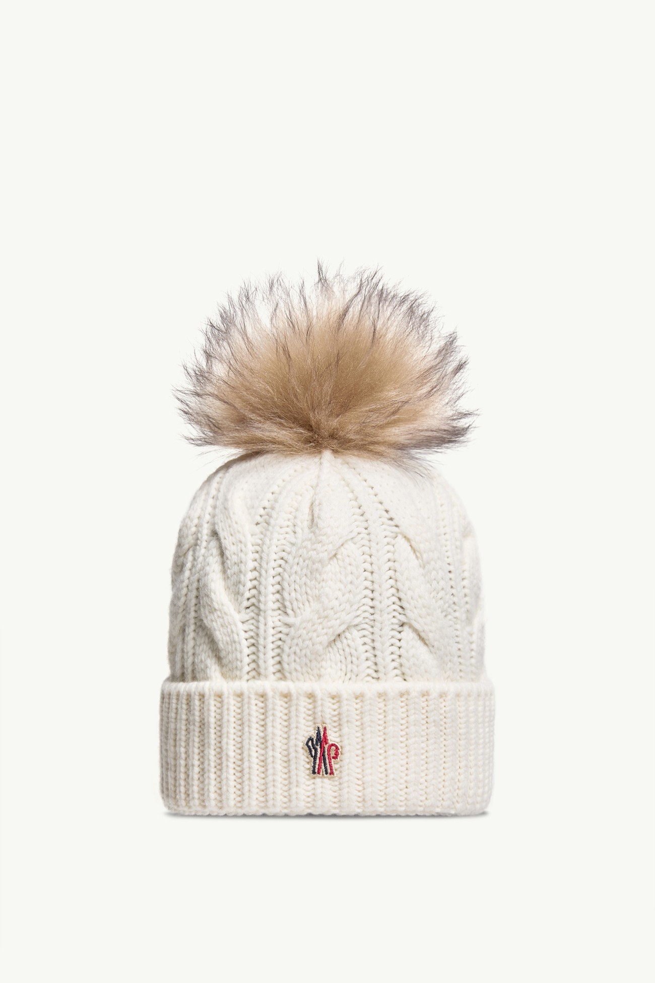 Berretto in misto lana con pompon Donna Bianco Moncler 0