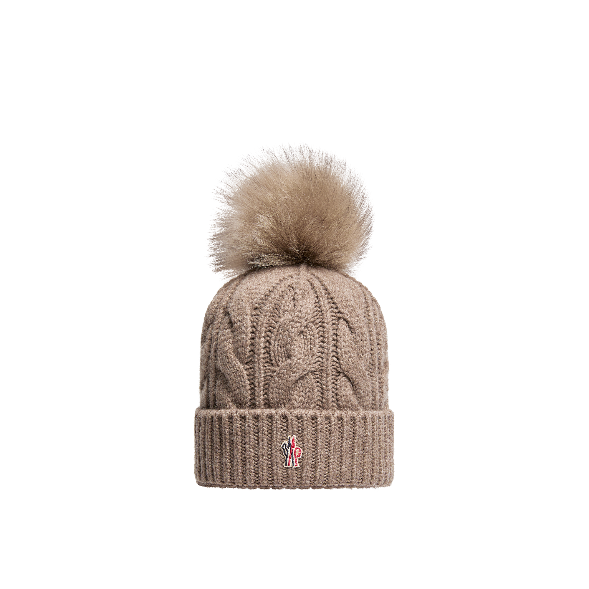 Moncler Berretto In Misto Lana Con Pompon Donna da Marrone