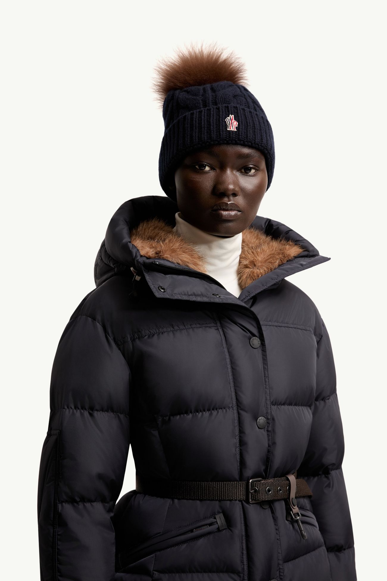 ニットキャップ レディース ネイビーブルー Moncler 1