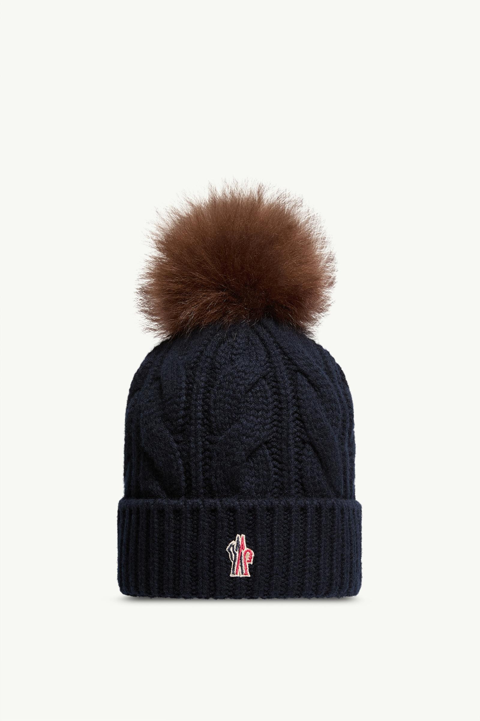 Berretto in misto lana con pompon Donna Blu Navy Moncler, 1 of 0