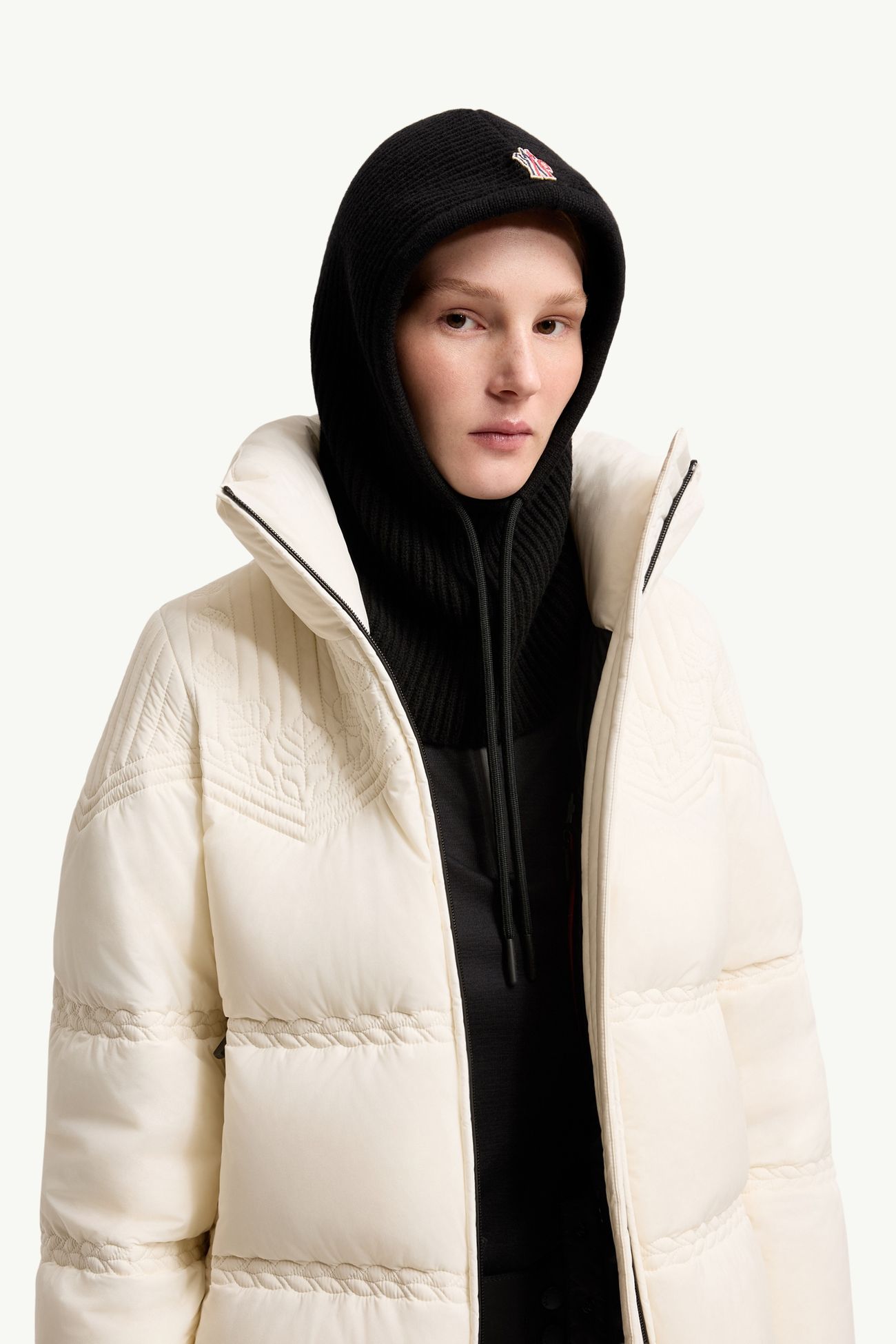 Passamontagna in lana e cashmere Donna Nero Moncler 1