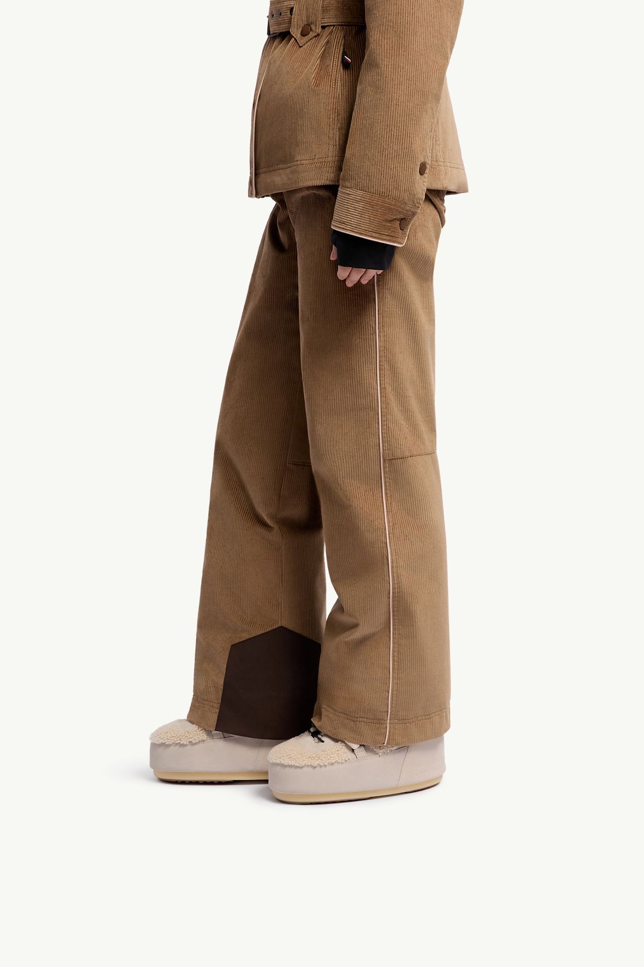 Botas de nieve bajas acolchadas Moon Boot x Moncler Grenoble Icon Mujer Beige Claro Moncler 1