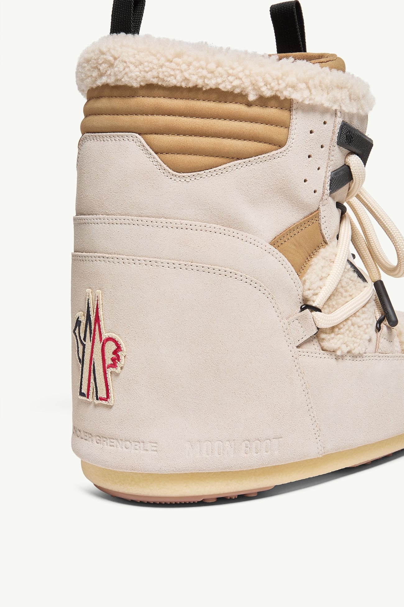 Moon Boot x Moncler Grenoble Icon女士低帮加衬雪地靴 女士 浅米色 Moncler 7