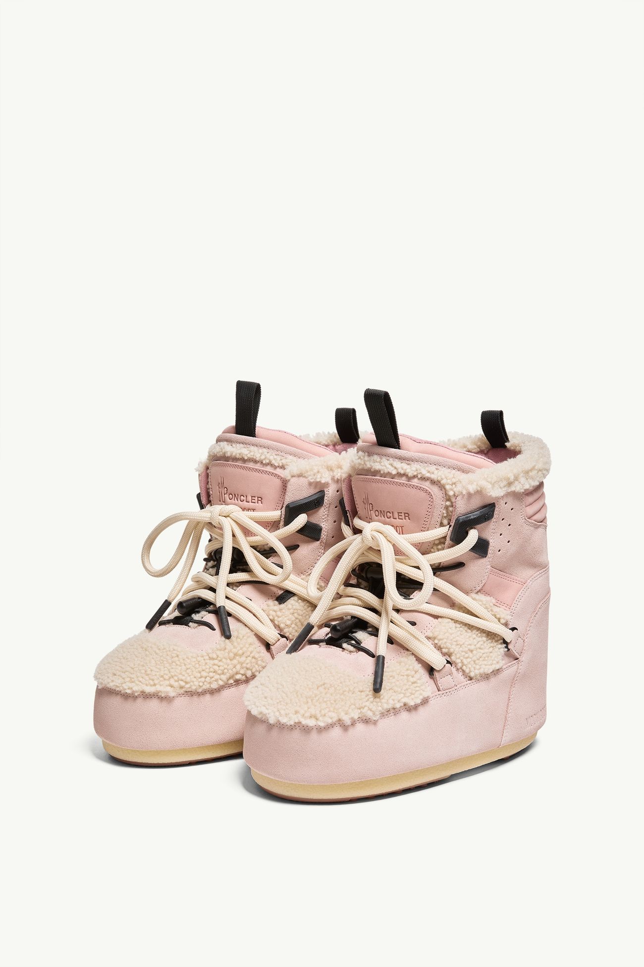 Botas de nieve bajas acolchadas Moon Boot x Moncler Grenoble Icon Mujer Rosado Moncler 3
