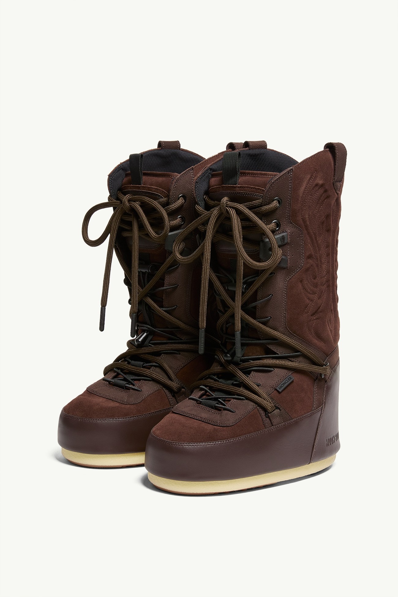 Moon Boot x Moncler Grenoble Icon Rodeo Snow Boots Women Brown Moncler 3