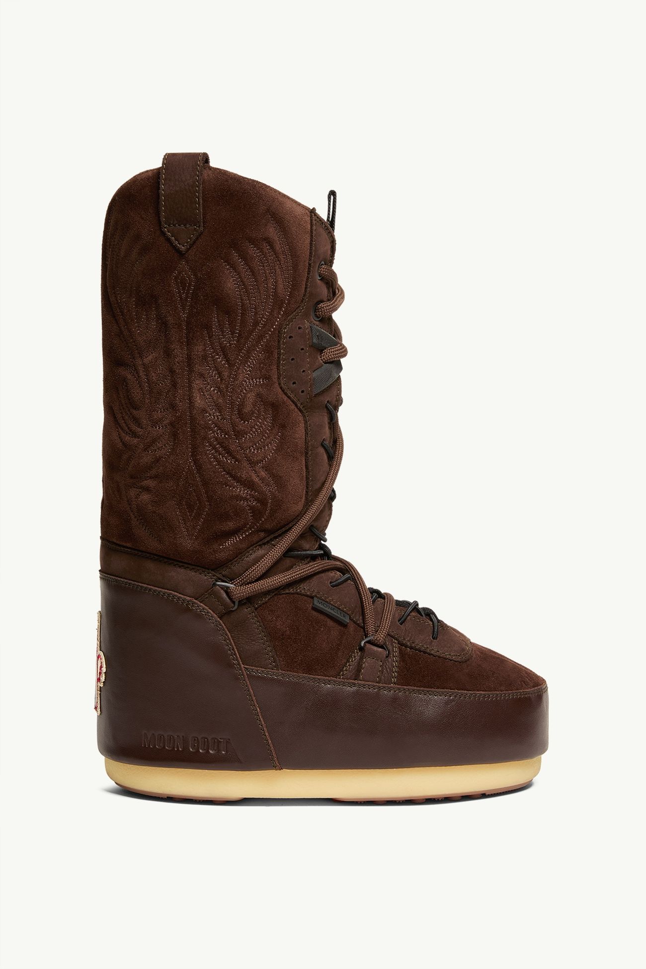 Moon Boot x Moncler Grenoble Iconic High Rodeo雪地靴 女士 棕色 Moncler 0