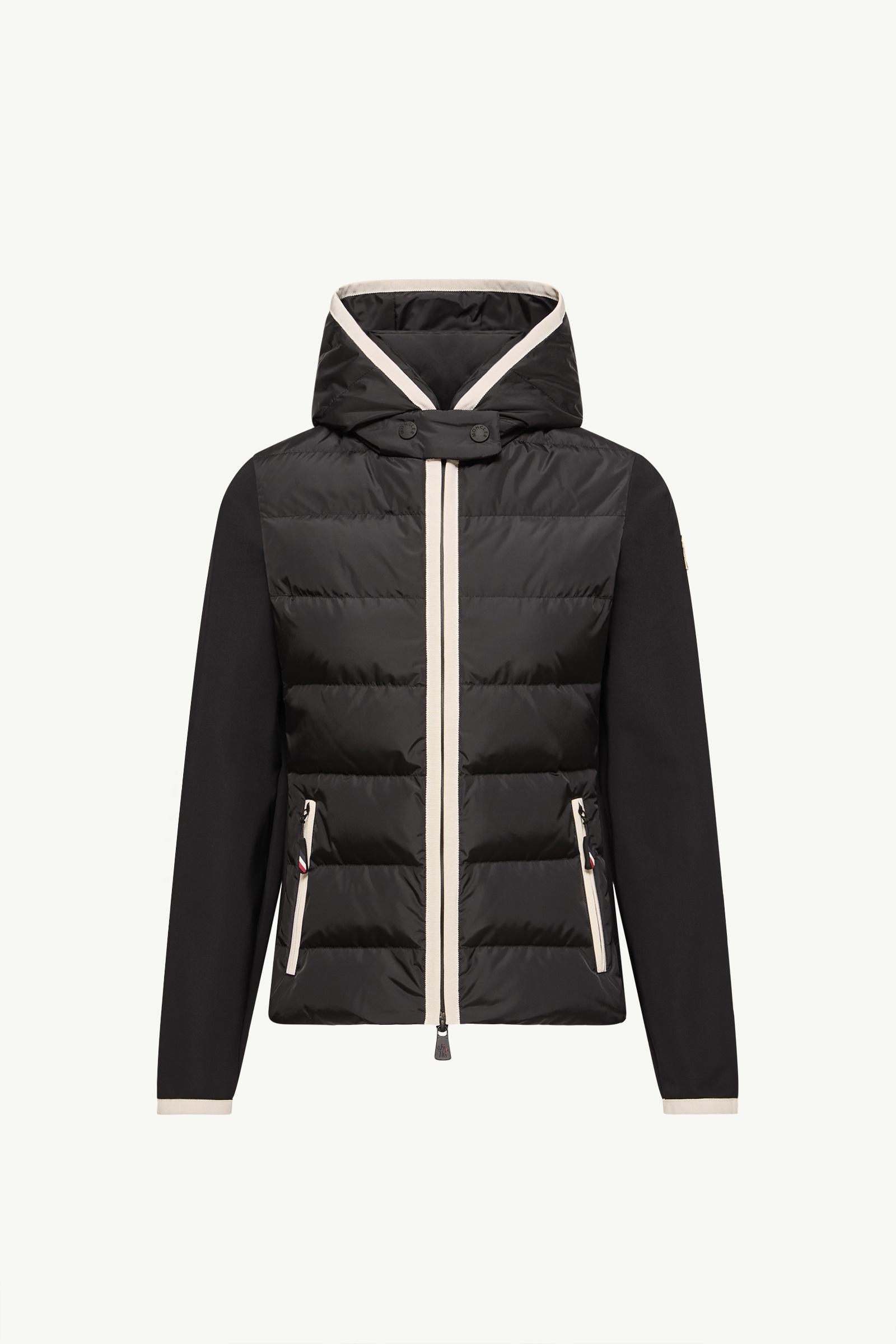 Felpa imbottita con cappuccio e zip Donna Nero Moncler, 1 of 0