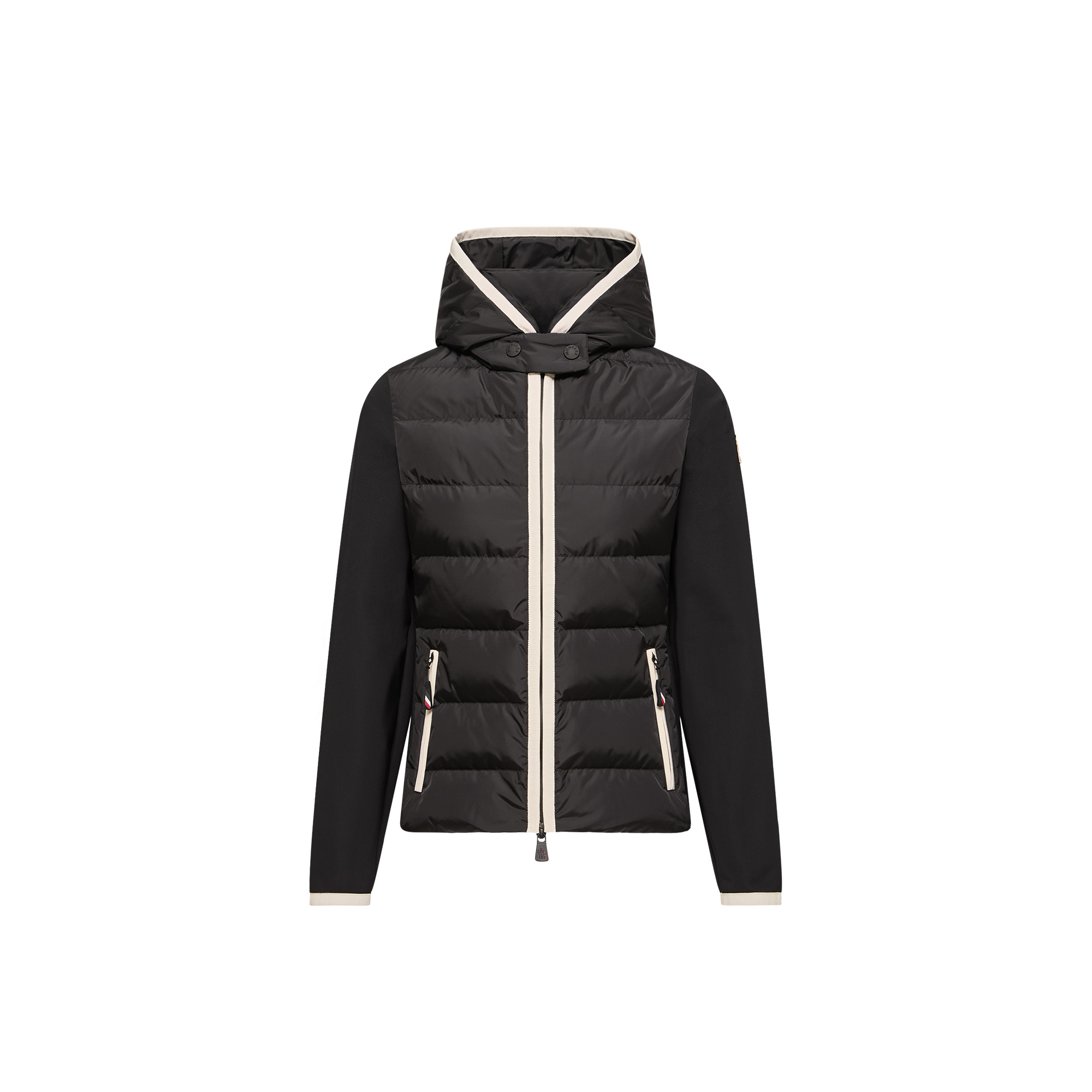 Grenoble    Padded Zip-Up Hoodie for Women in Black, Size: L, Moncler