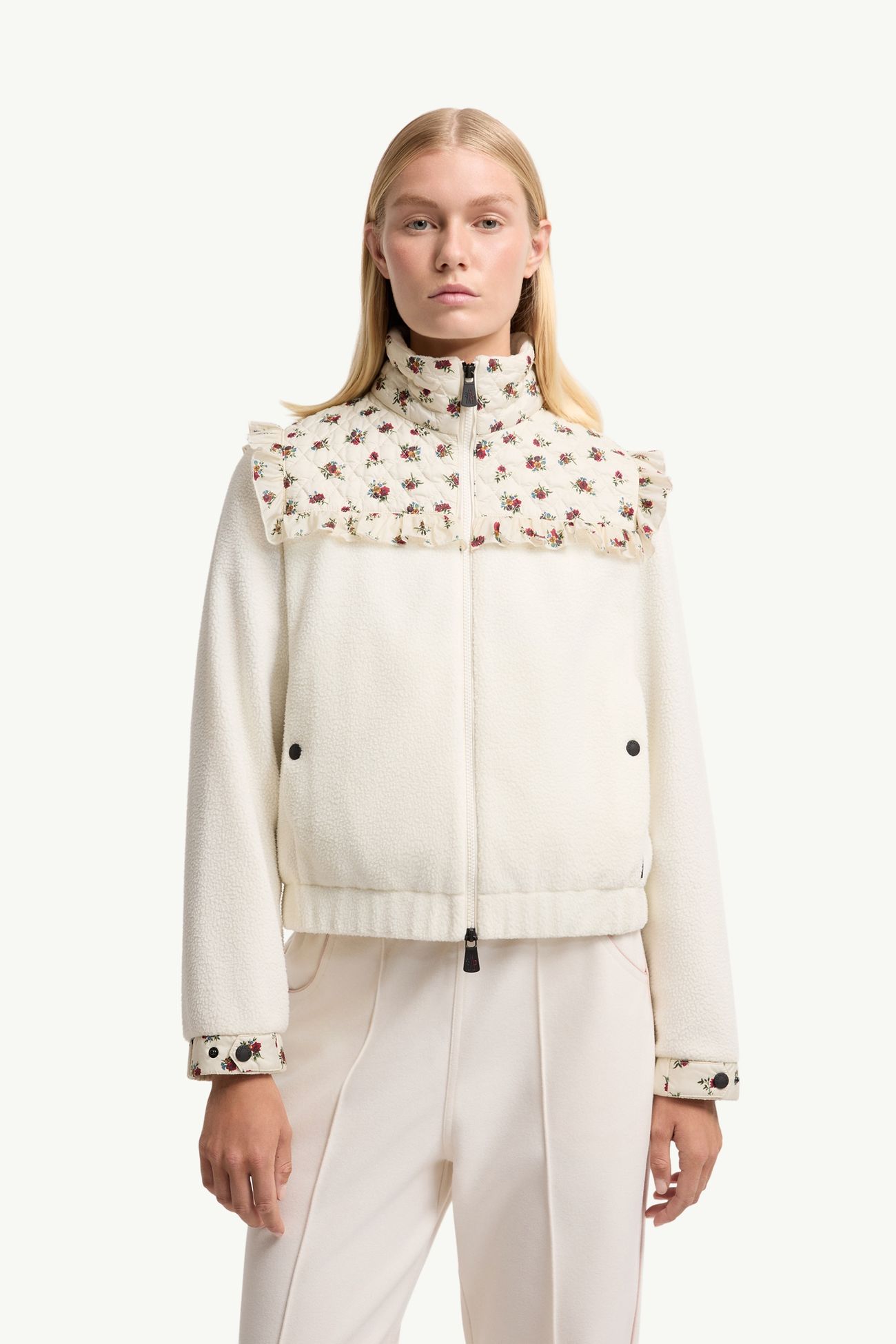 Felpa Polartec® con stampa floreale Donna Bianco Moncler 3