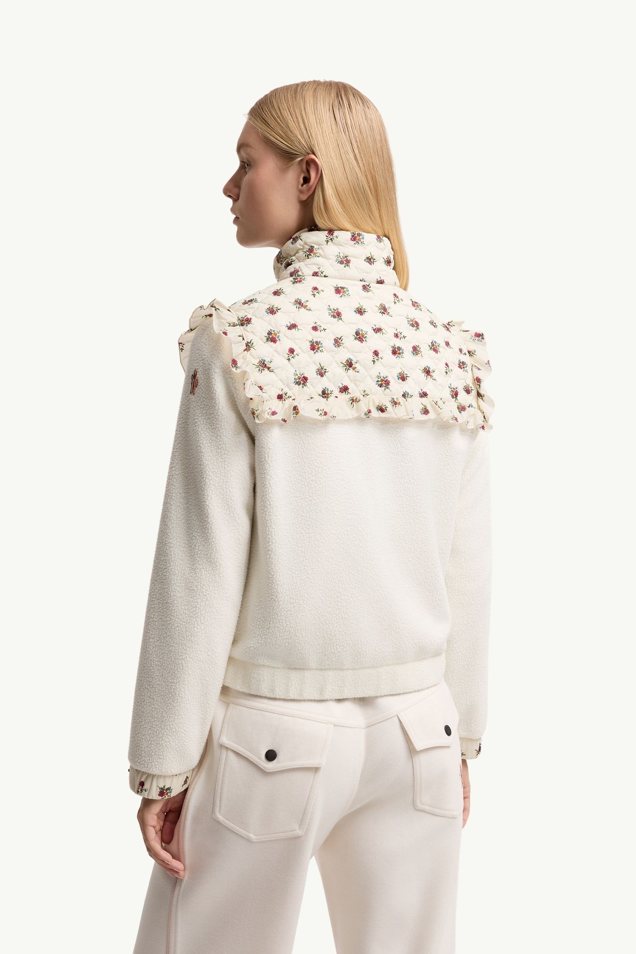 Felpa Polartec® con stampa floreale Donna Bianco Moncler 4