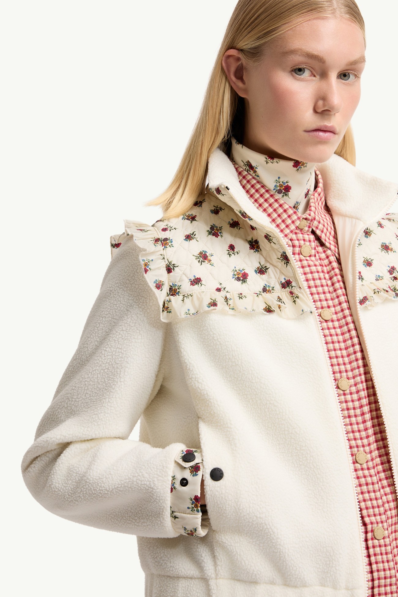 Polartec® Floral Print Sweatshirt Women White Moncler 5