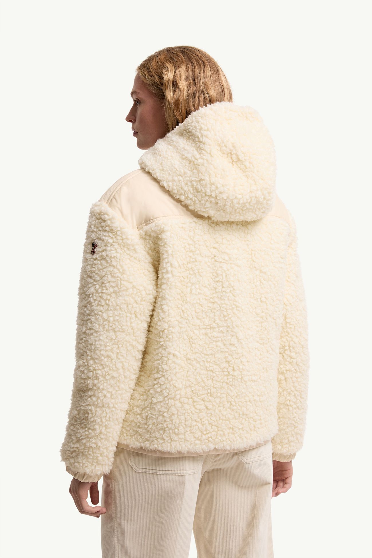 女士双面加衬泰迪绒风格拉链连帽卫衣 女士 象牙白 Moncler 4