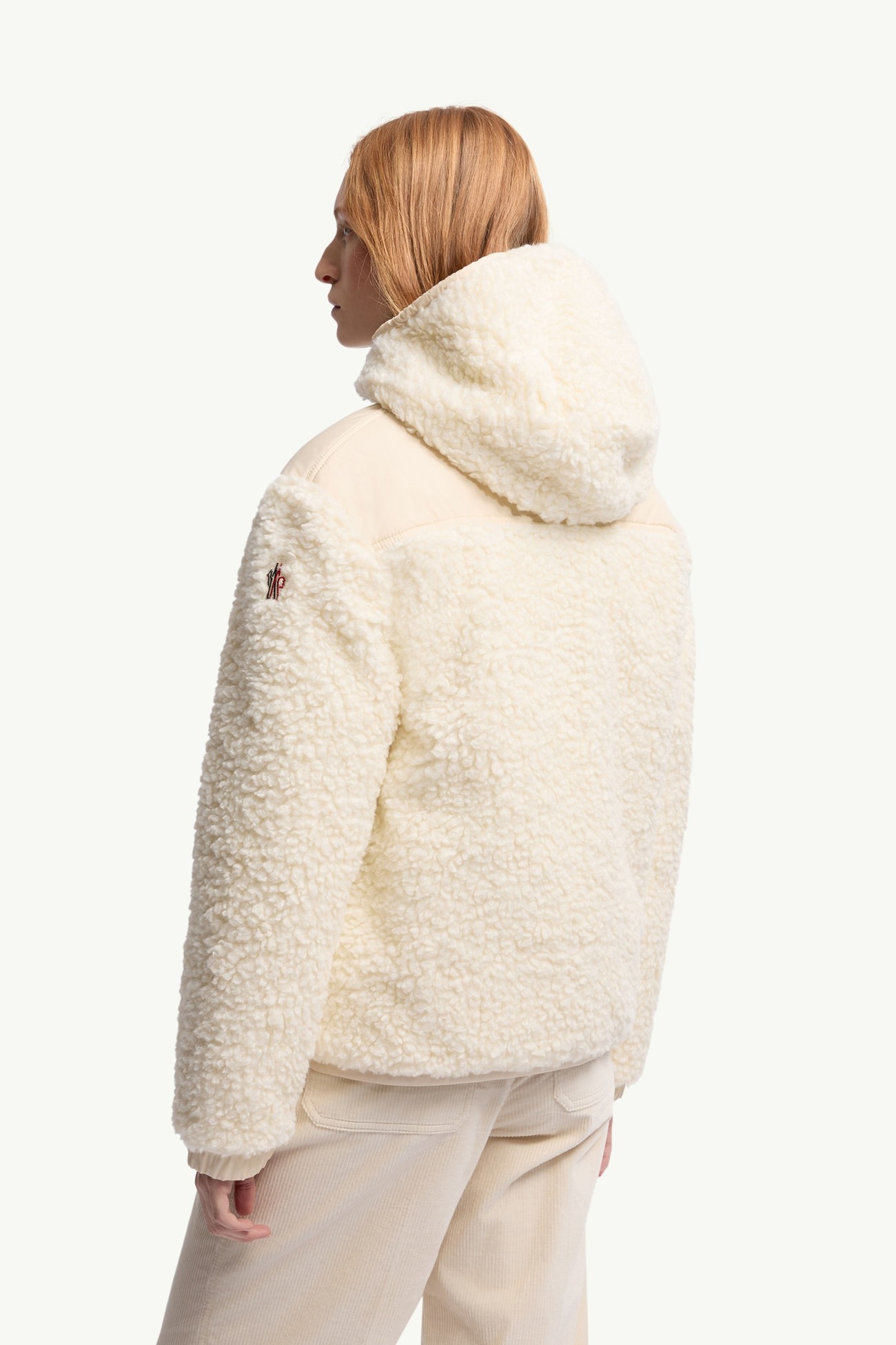 女士双面加衬泰迪绒风格拉链连帽卫衣 女士 象牙白 Moncler 4