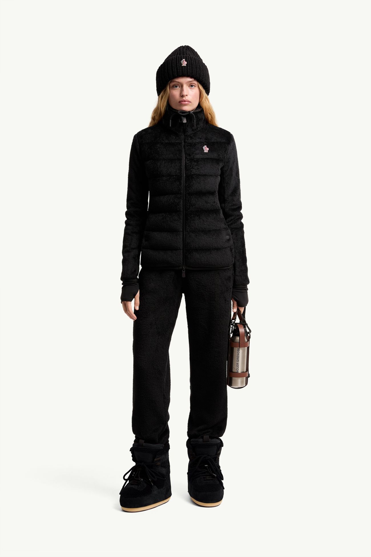 Gepolsterter Pullover aus Polartec® Damen Schwarz Moncler 0