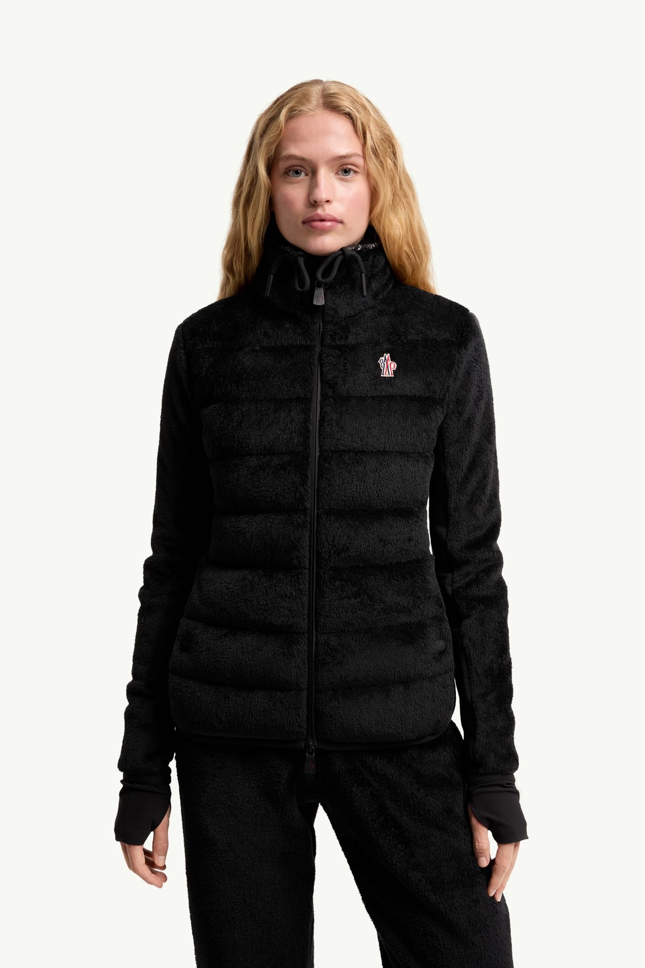 Polartec® Padded Hoodie Women Black Moncler 3