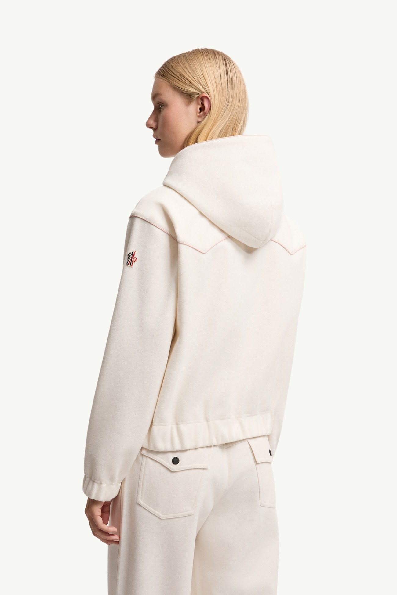 Sweat à capuche en interlock Femmes Blanc Moncler 4