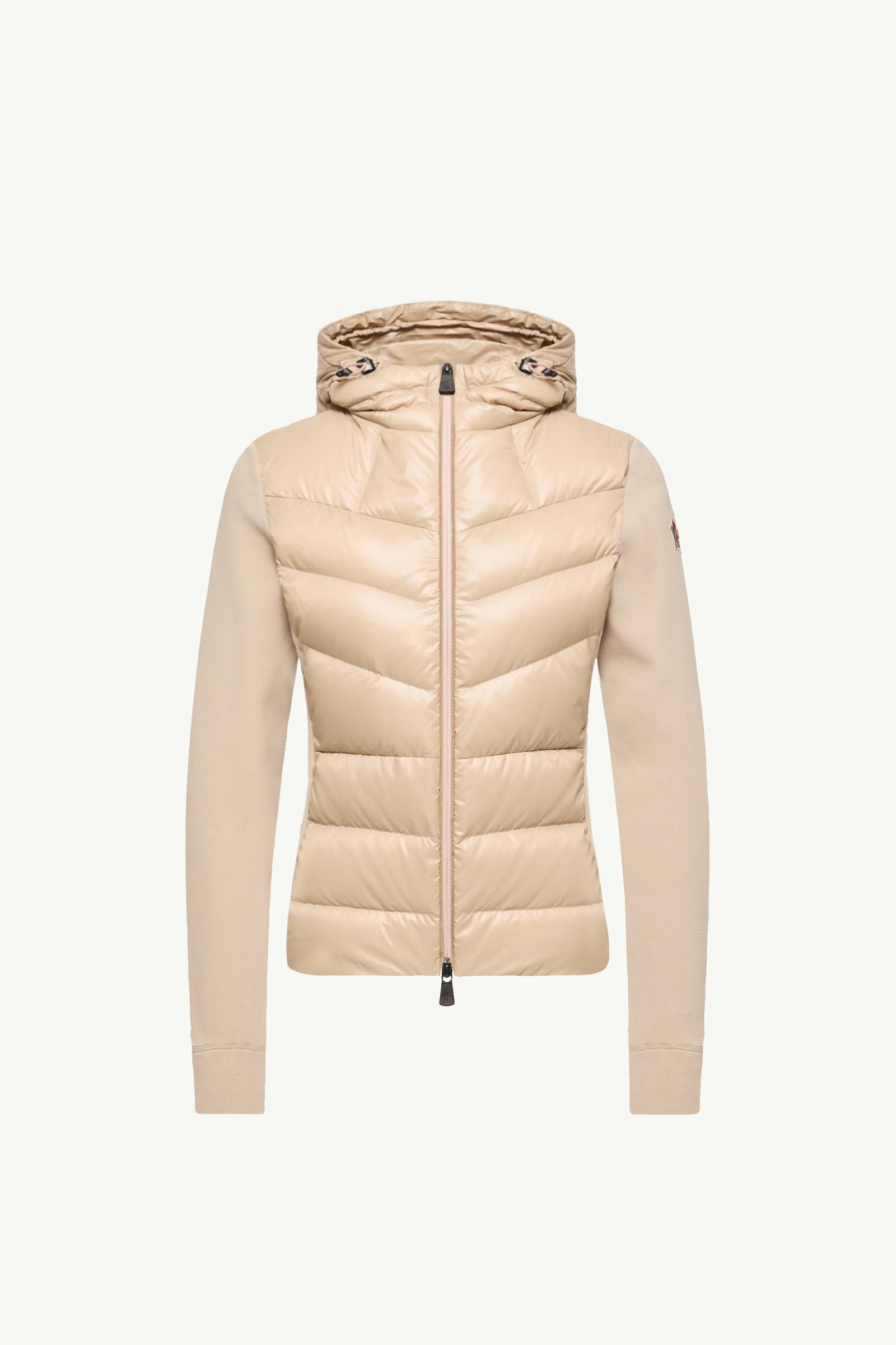 Felpa imbottita con cappuccio e zip Donna Beige Chiaro Moncler, 1 of 0