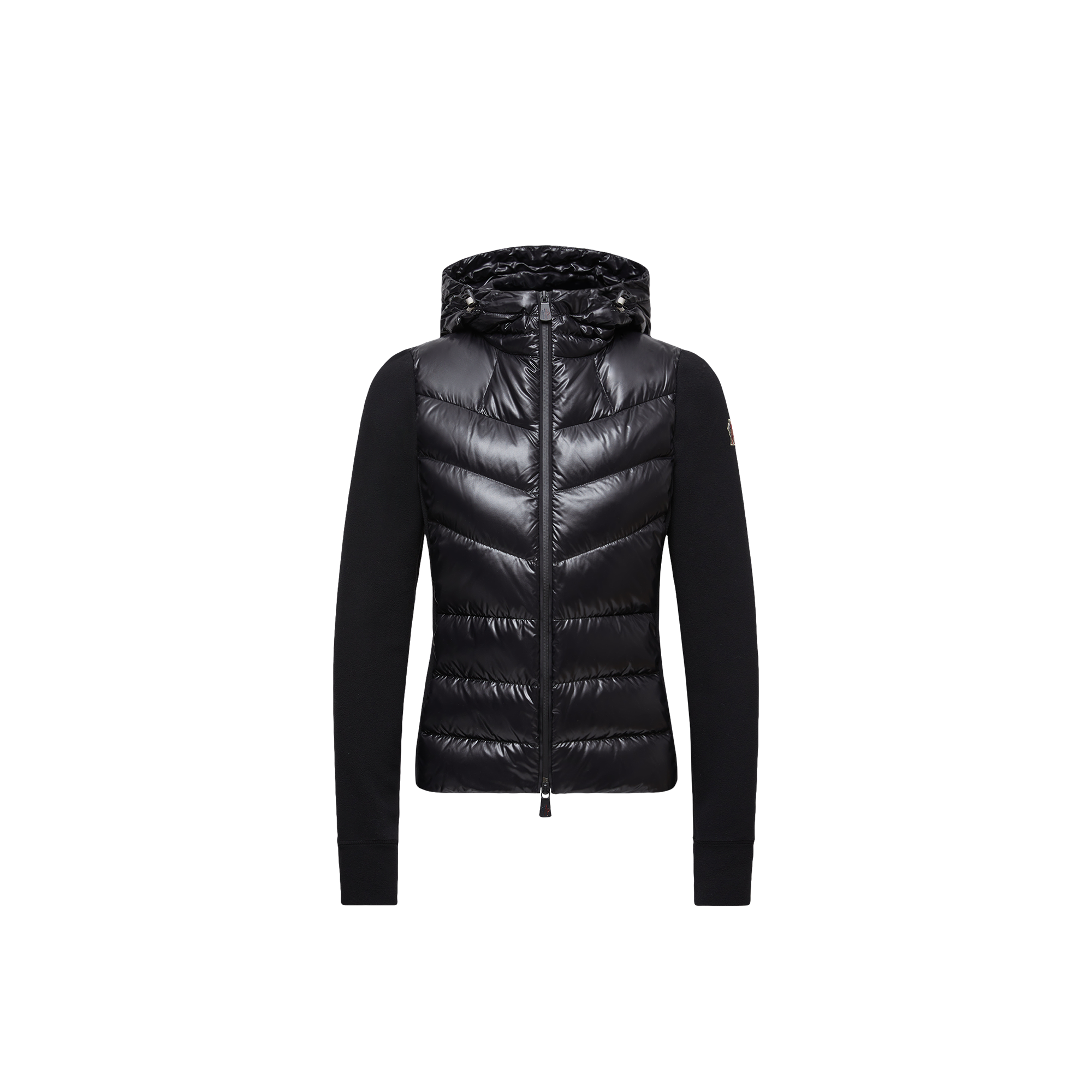 Grenoble    Padded Zip-Up Hoodie for Women in Black, Size: Xs, Moncler