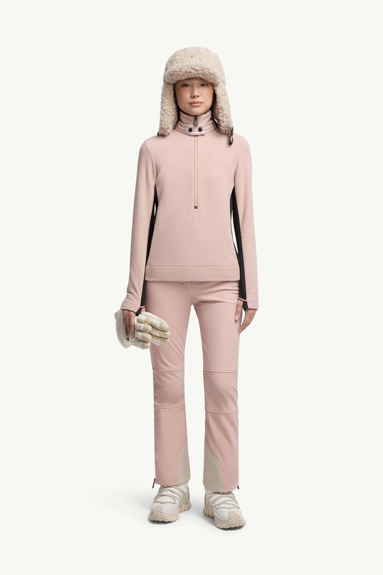 Half-Zip Turtleneck Women Light Pink Moncler 0