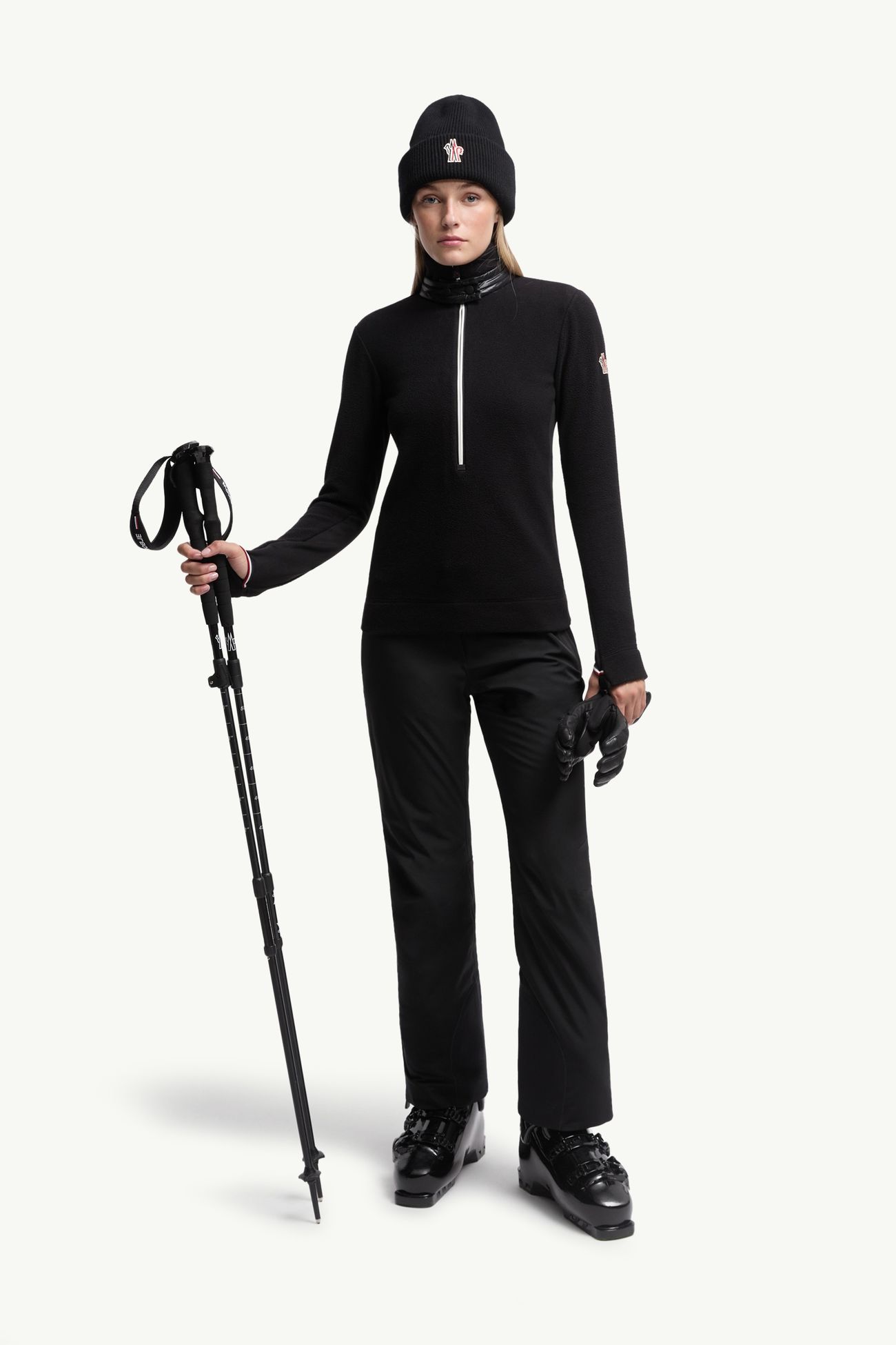 Half-Zip Turtleneck Women Black Moncler 0
