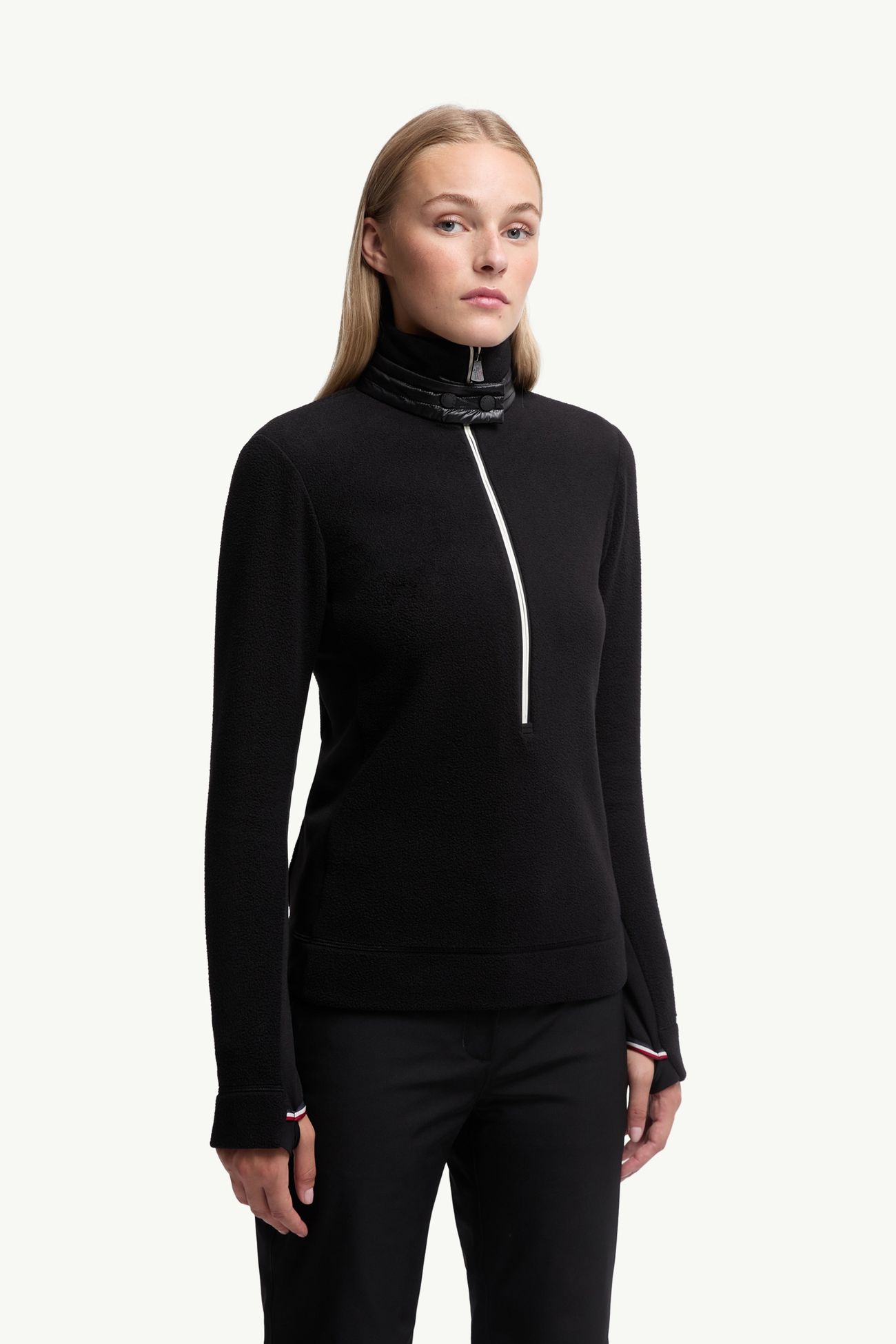 Pull à col roulé semi-zippé Femmes Noir Moncler 3