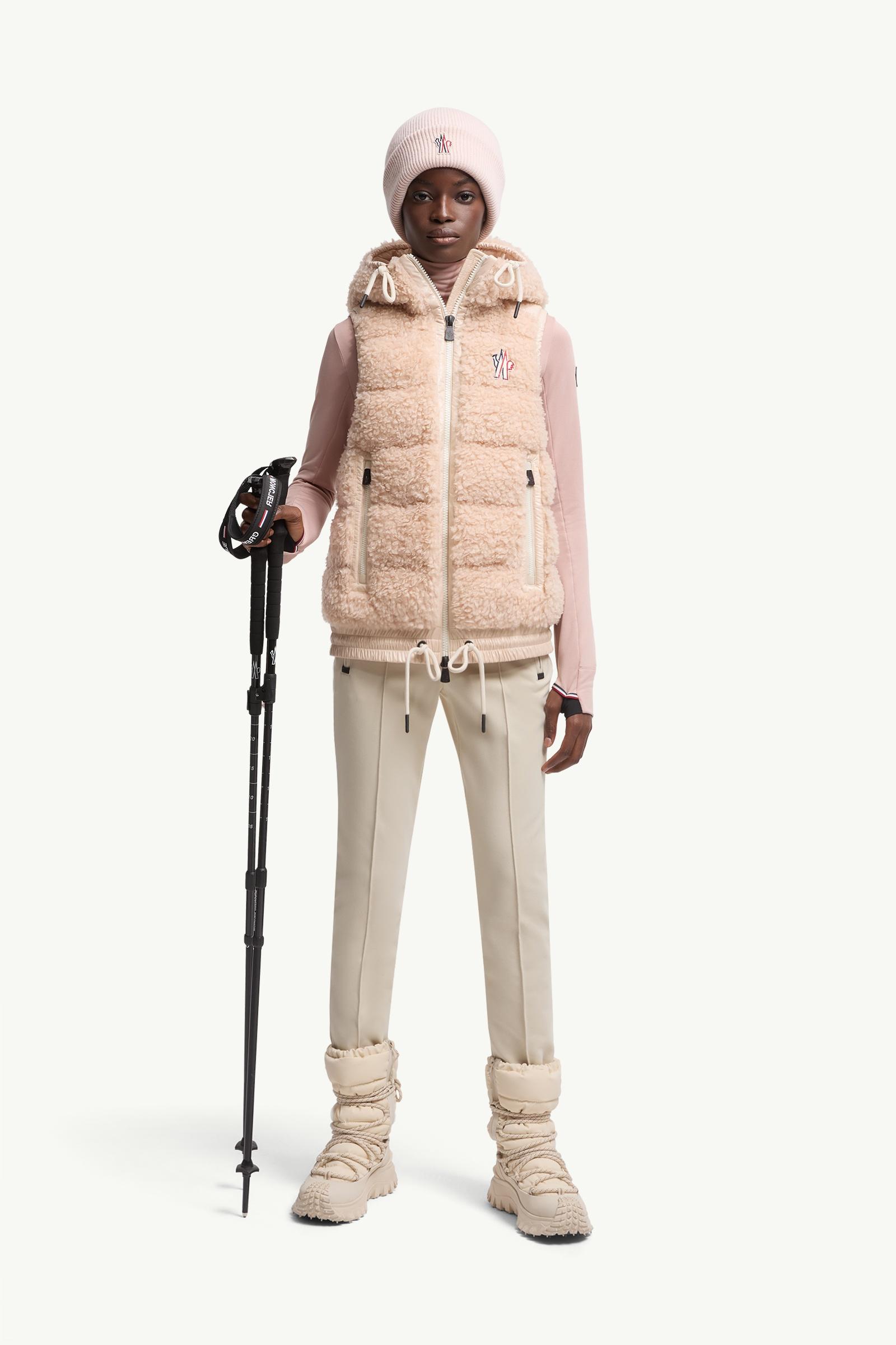 Pink Teddy Hooded Insulated Vest - Vests for Women | Moncler US