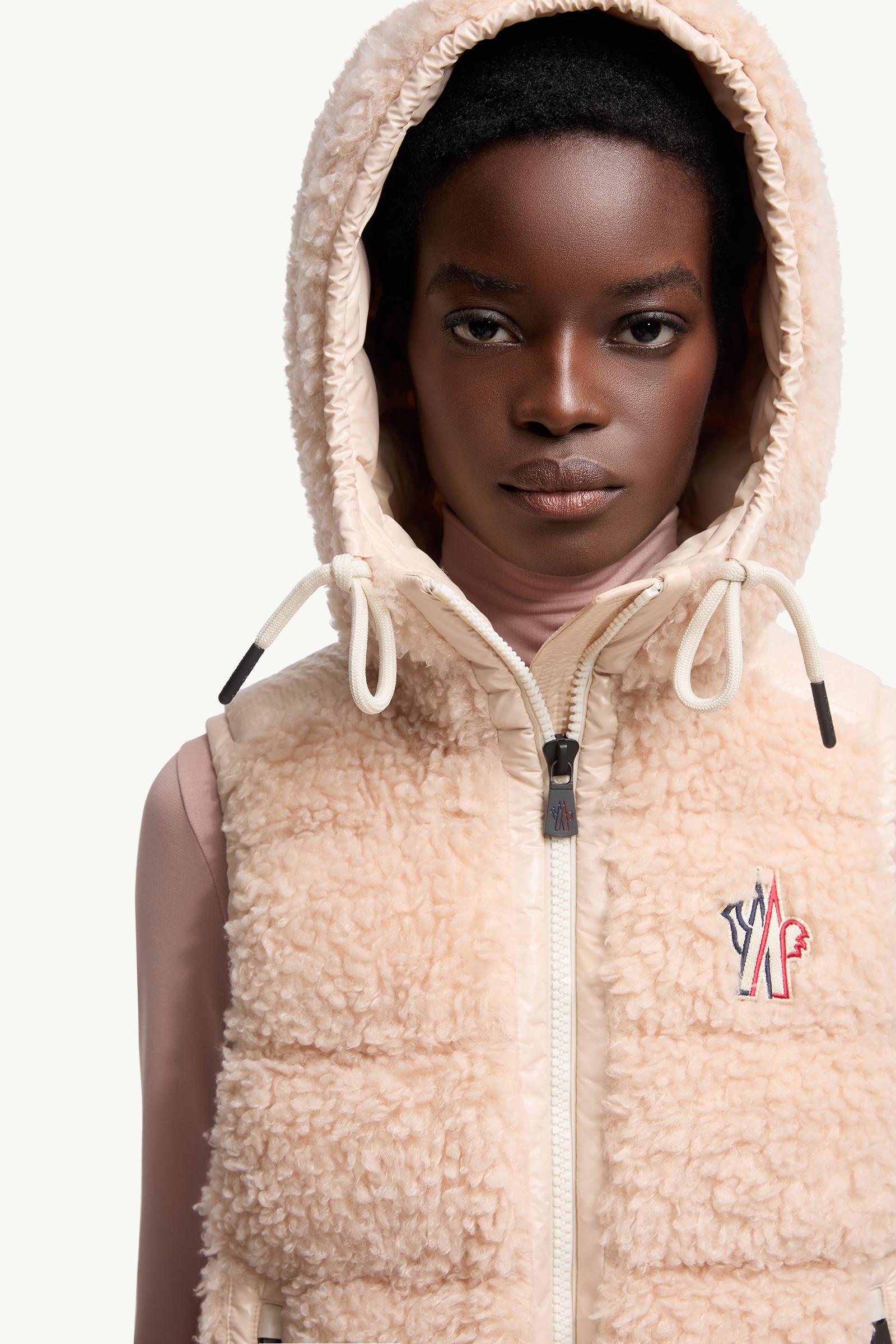 Pink Teddy Hooded Insulated Gilet - Vests for Women | Moncler ES