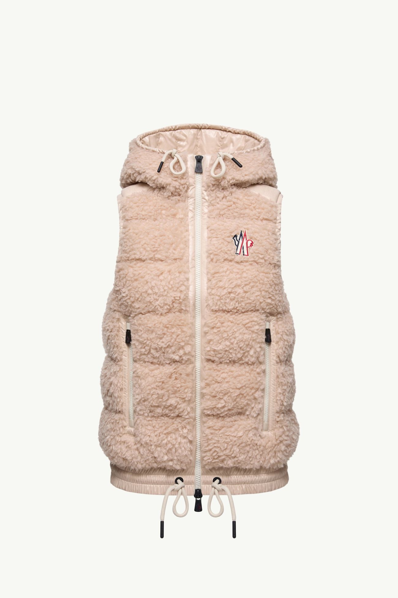 Teddy Hooded Insulated Gilet Women Pink Moncler 2