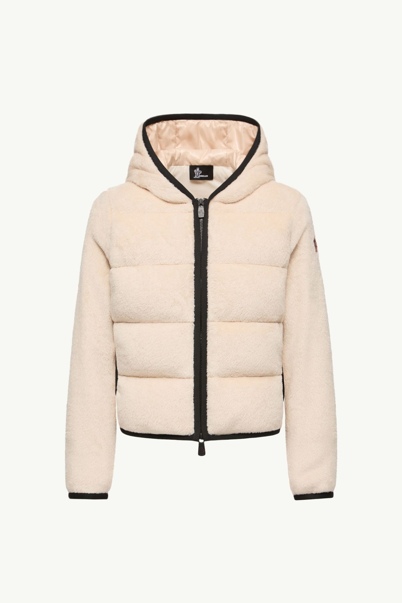 Felpa Polartec® imbottita con cappuccio e zip Donna Beige Chiaro Moncler 2