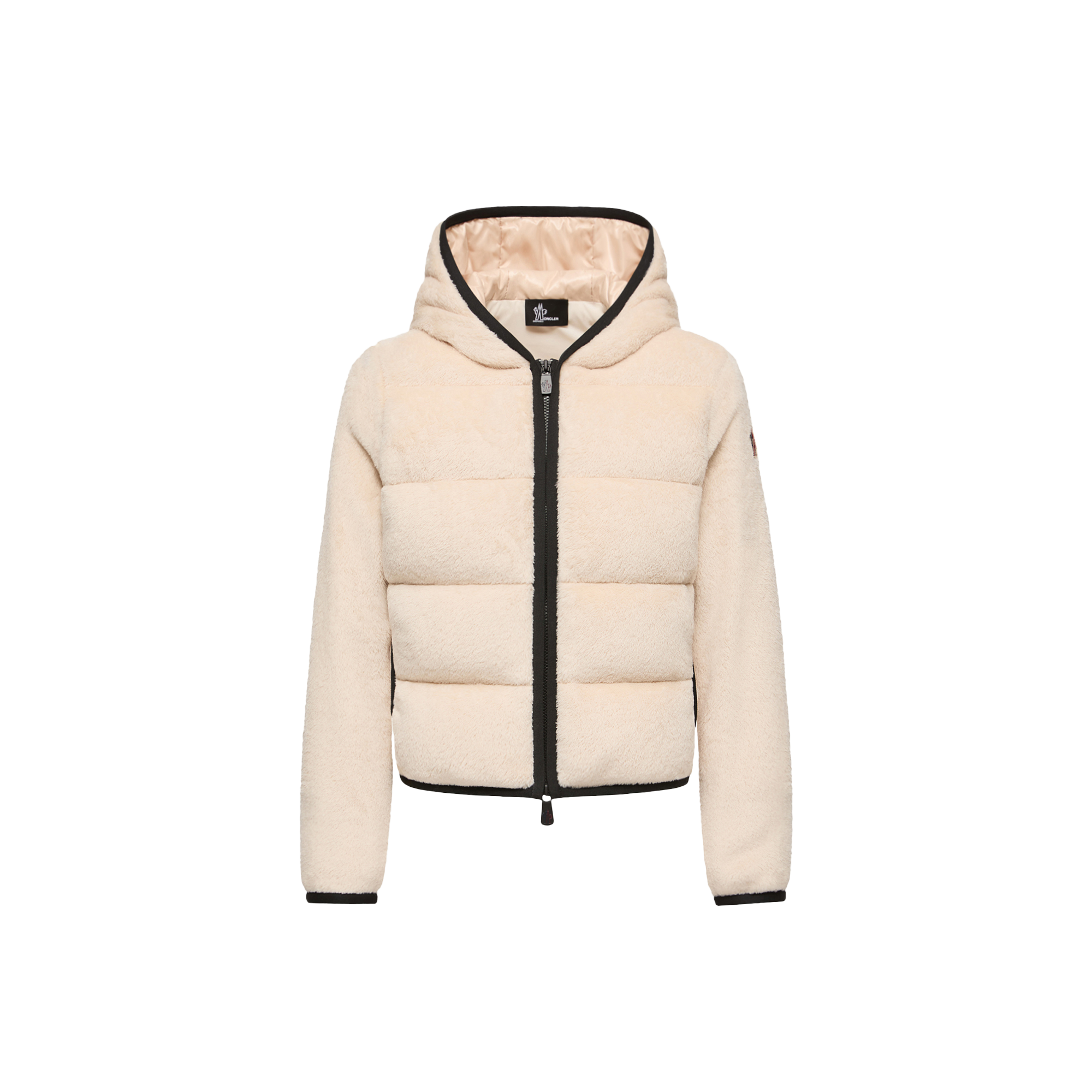 Moncler Polartec Padded Zip-Up Sweatshirt - Female - Winter Jackets - Beige - Xs - Jackets - Image 3