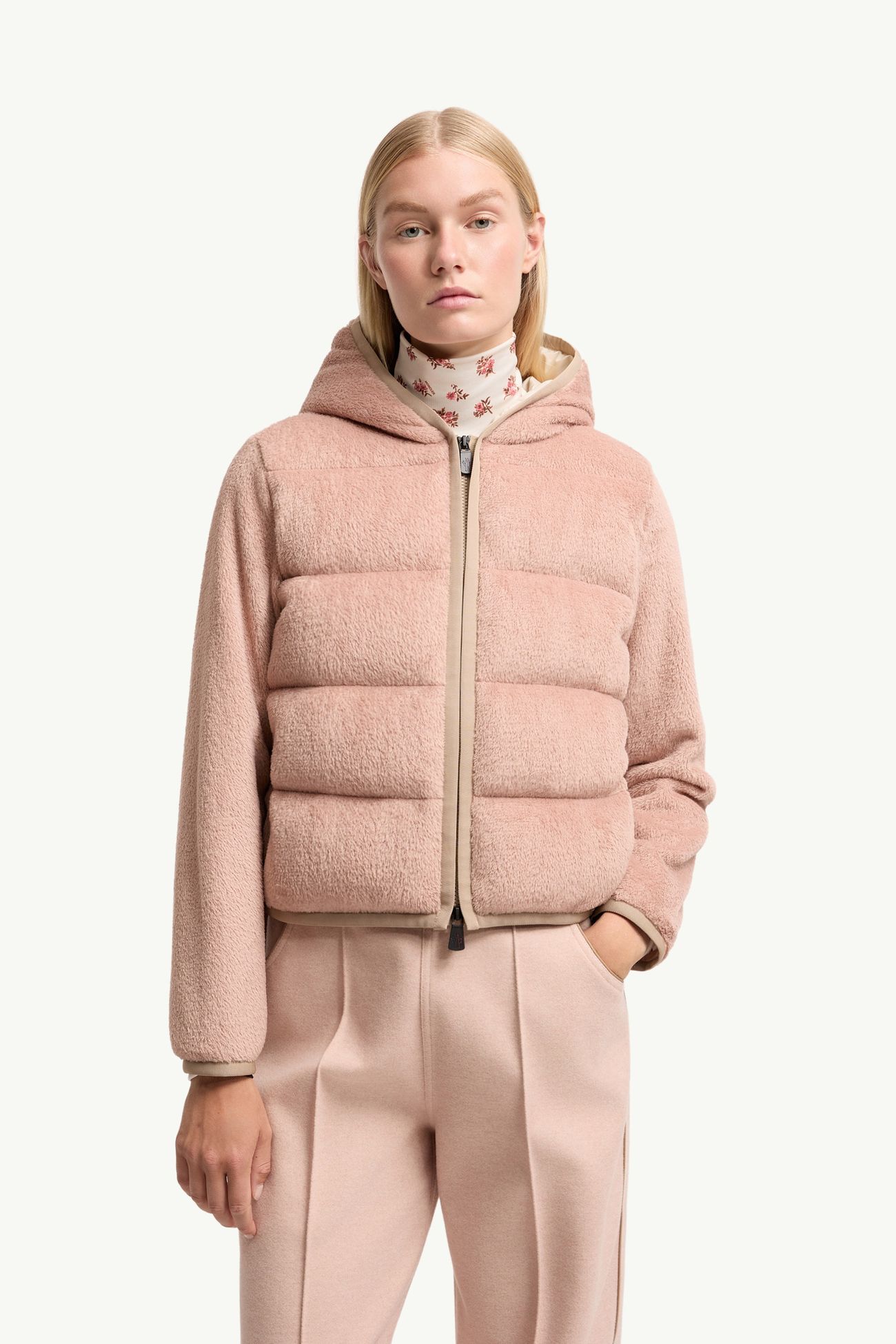 Polartec®夾層拉鏈連帽衫 女士 粉紅色 Moncler 3