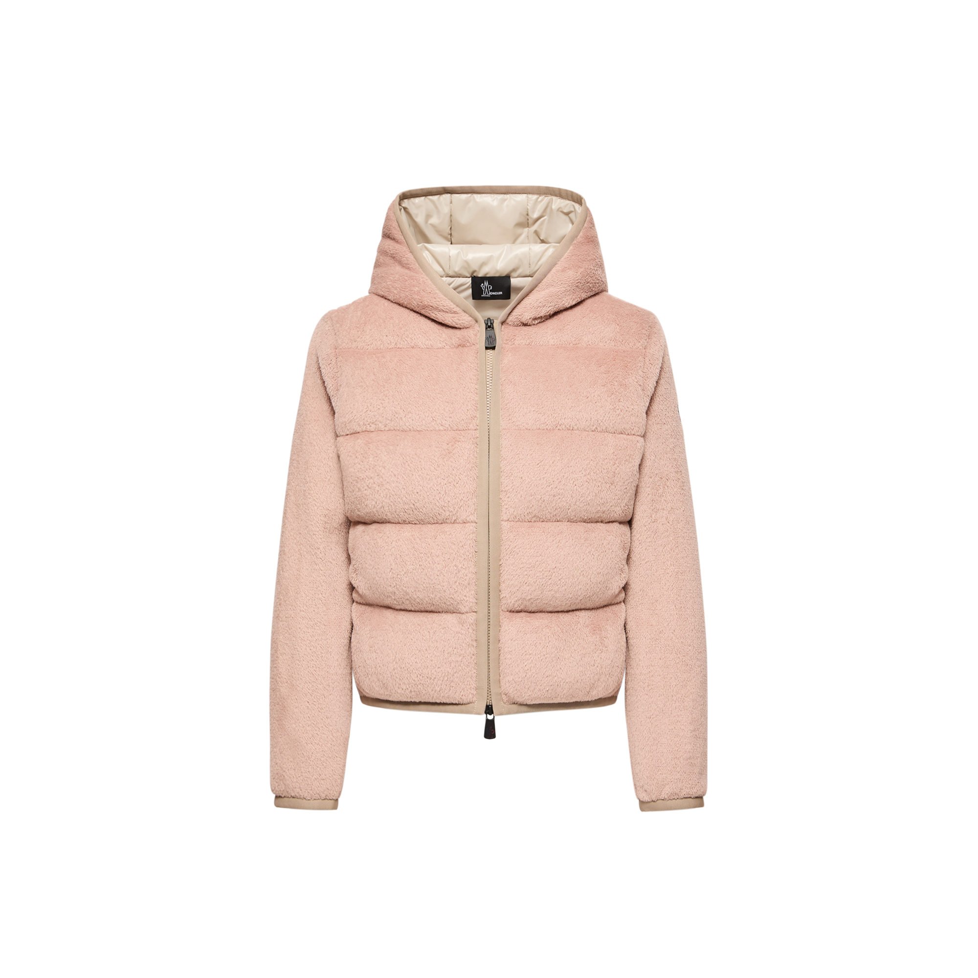 Grenoble    Polartec Padded Zip-Up Hoodie for Women in Pink, Size: M, Moncler