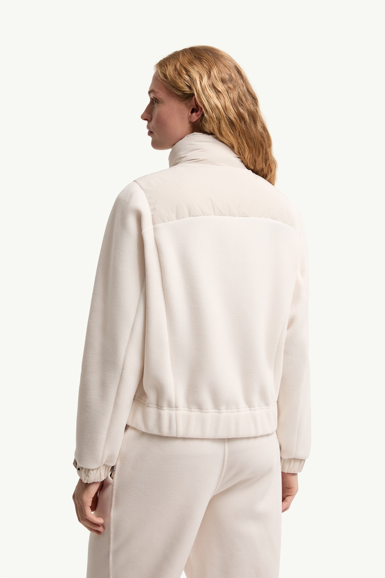 Polartec®夾層拉鏈開襟毛衣 女士 淺米色 Moncler 4