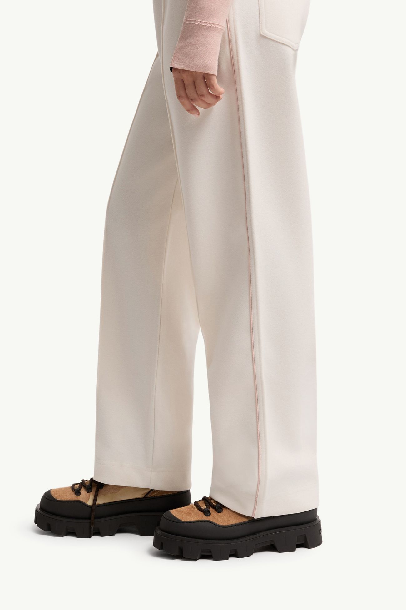 Pantaloni sportivi in interlock Donna Bianco Moncler 1