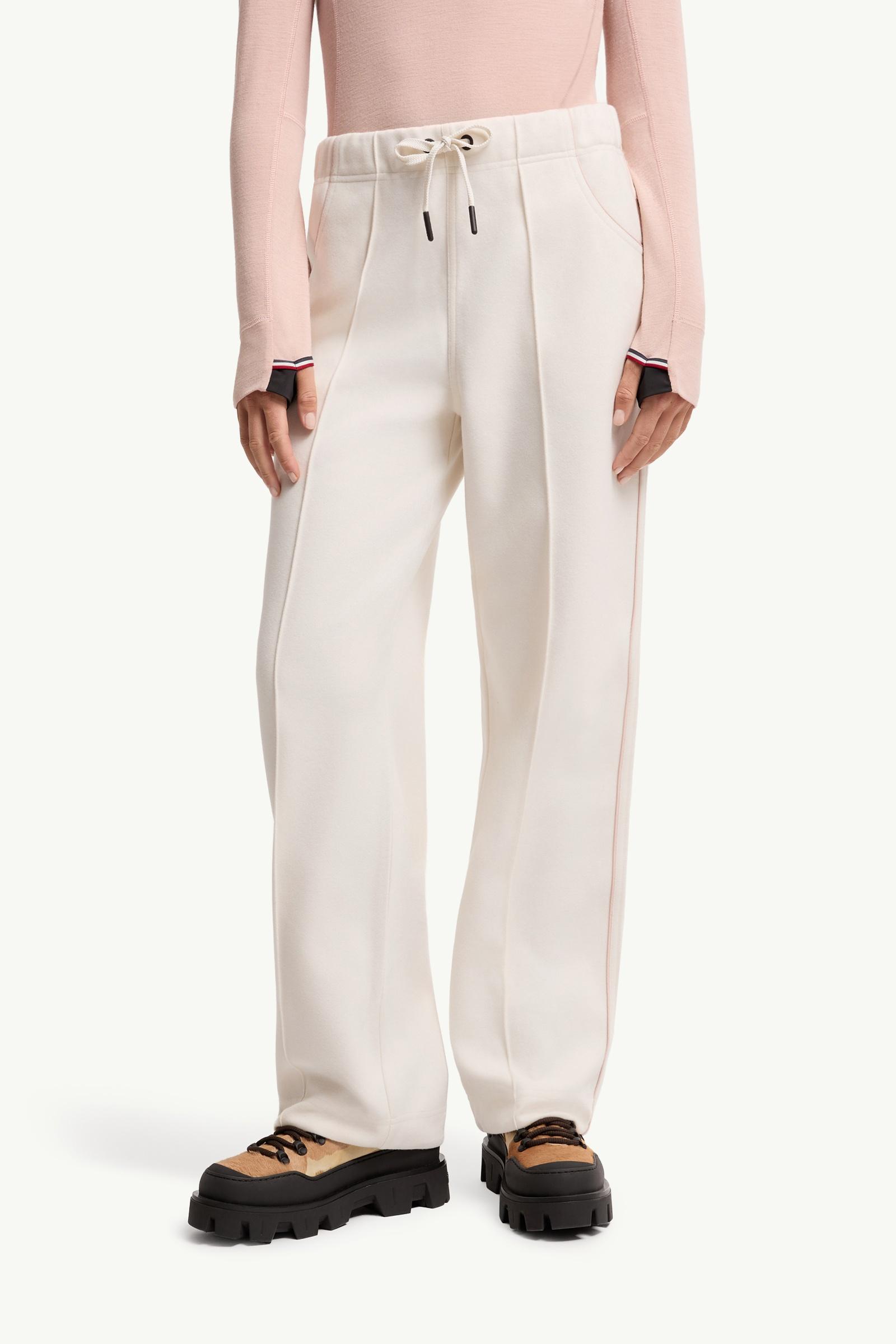 White Interlock Track Trousers - Trousers & Shorts for Women