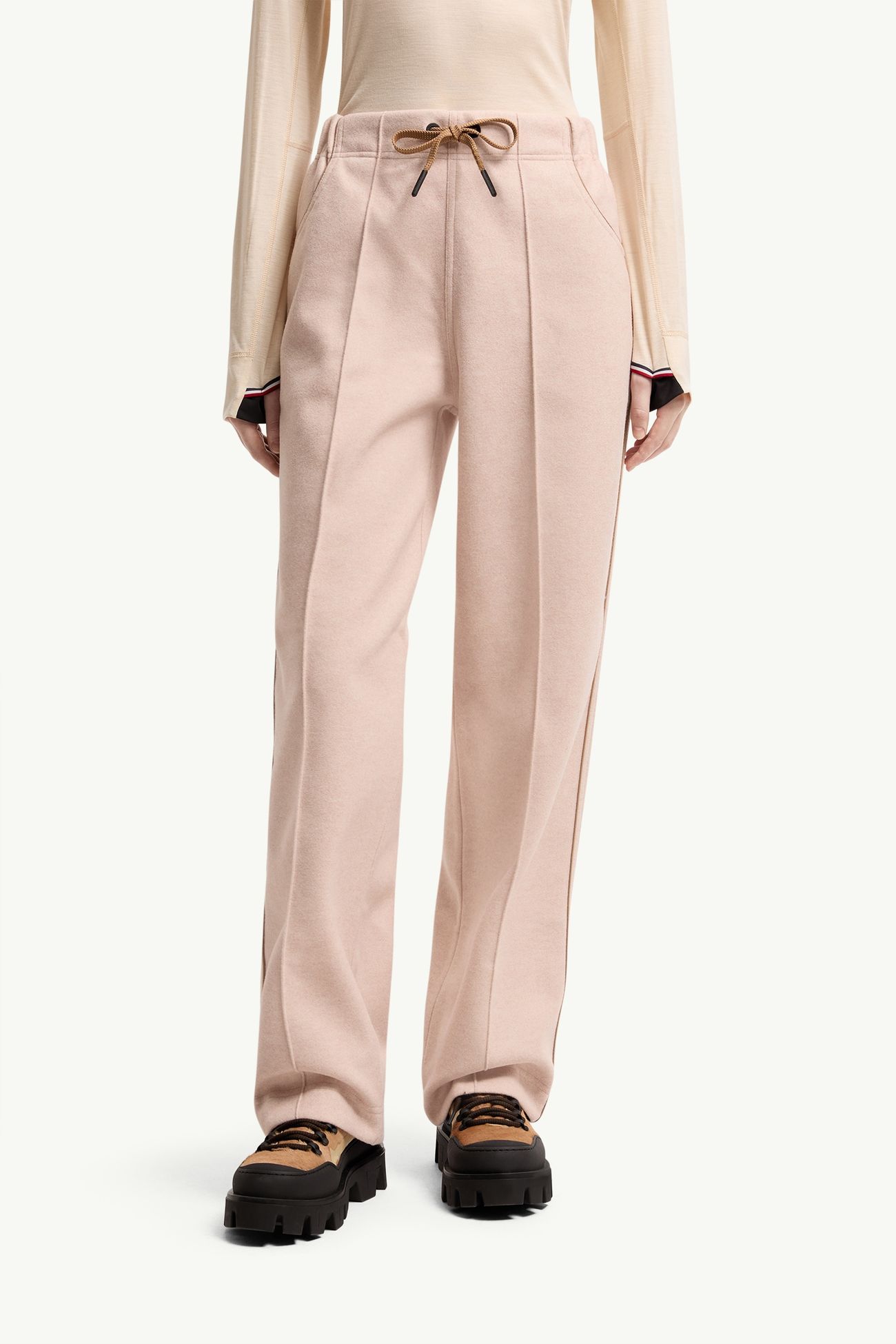 Pantaloni sportivi in interlock Donna Rosa Moncler 3