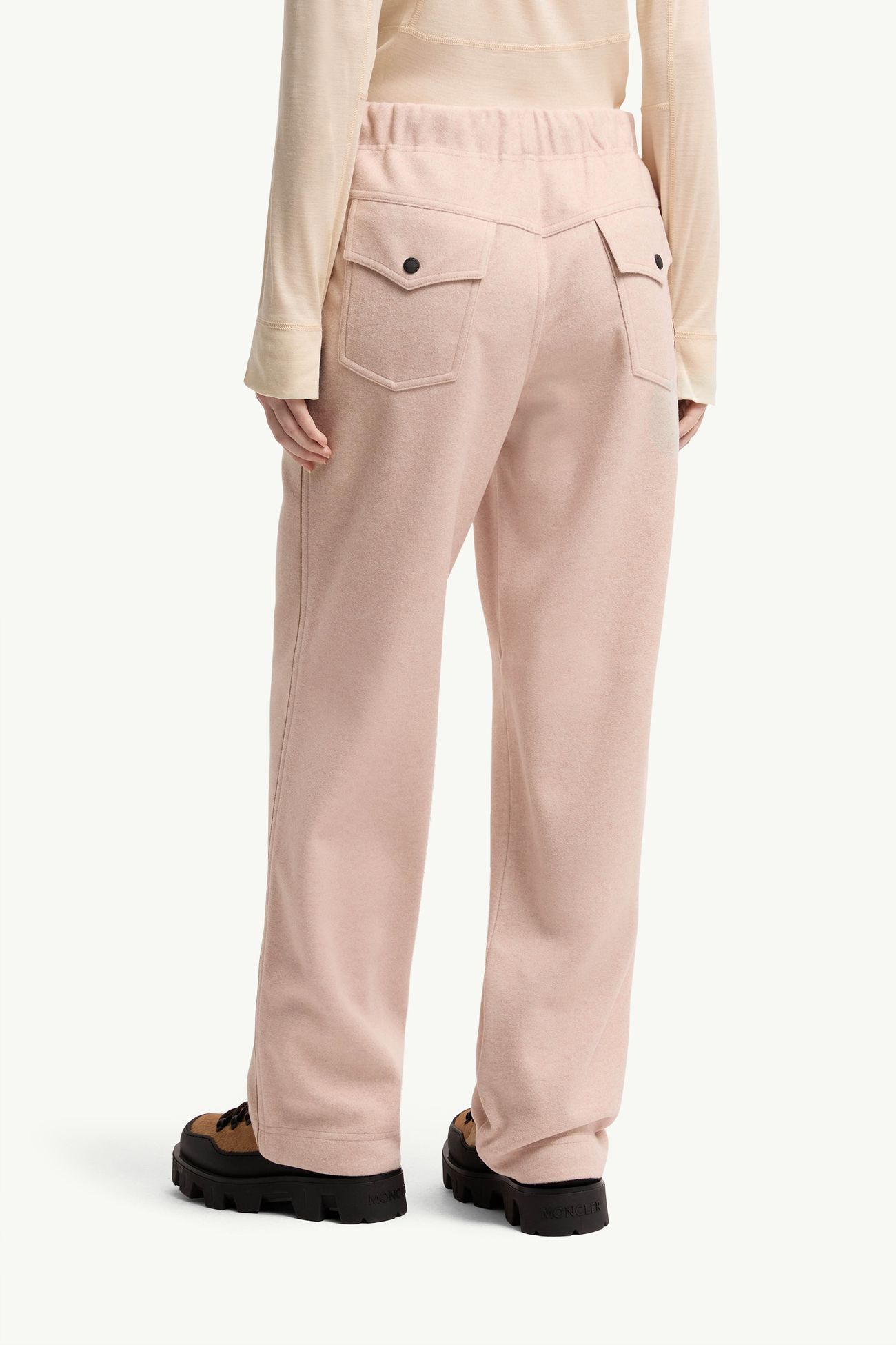 Pantaloni sportivi in interlock Donna Rosa Moncler 4