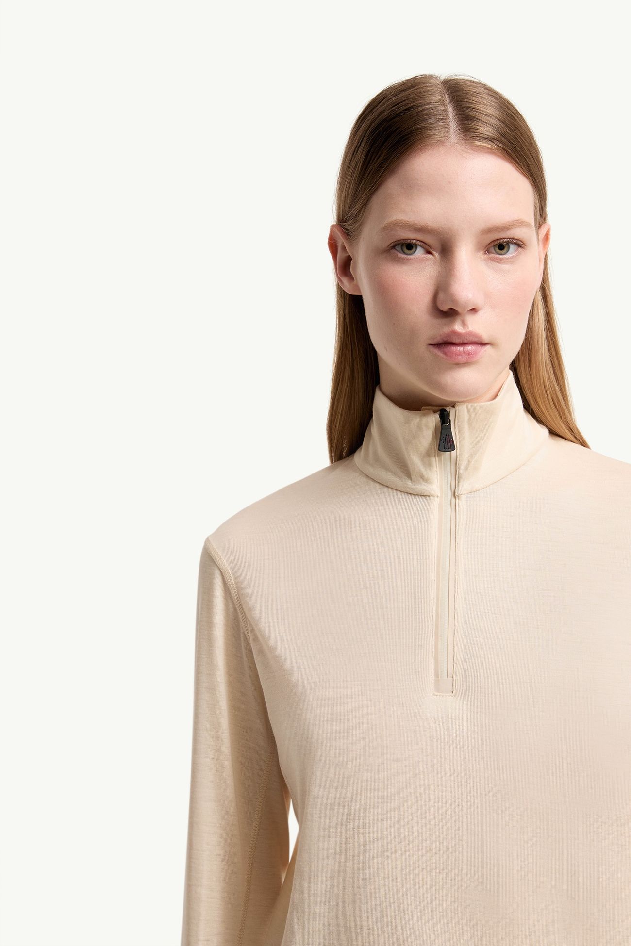 羊毛真絲混紡樽領衫 女士 象牙白色 Moncler 5