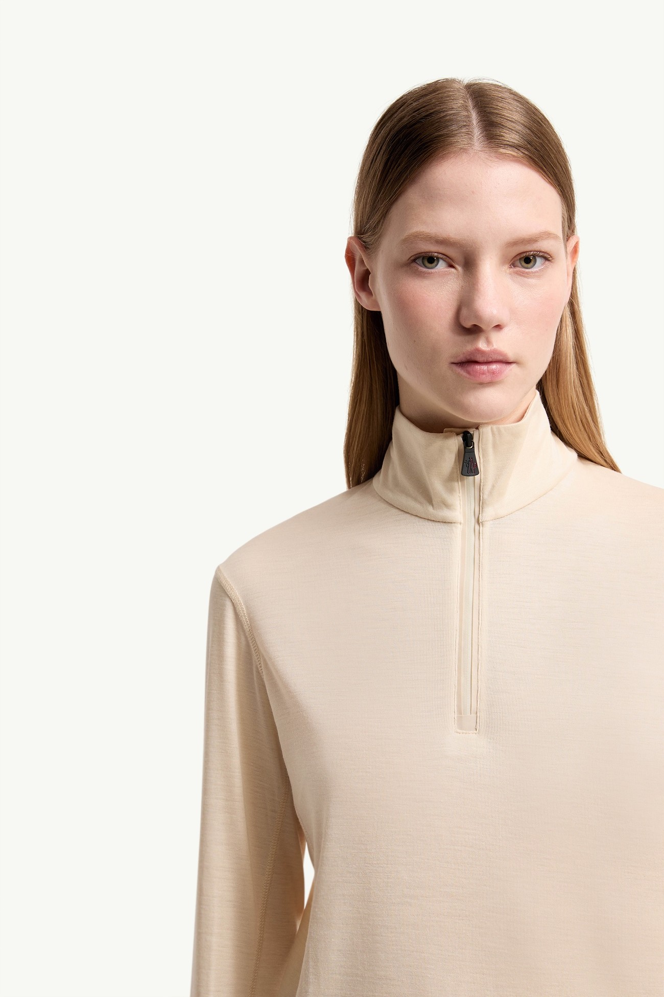 羊毛真絲混紡樽領衫 女士 象牙白色 Moncler 5