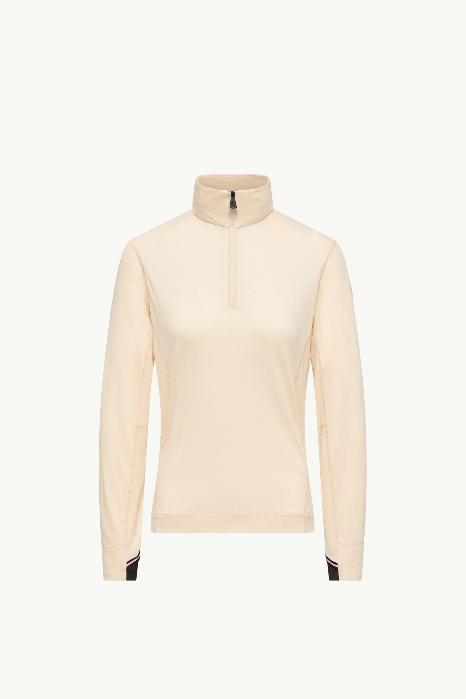 Wool & Silk Blend Polo Neck Women White Ivory Moncler, 1 of 0